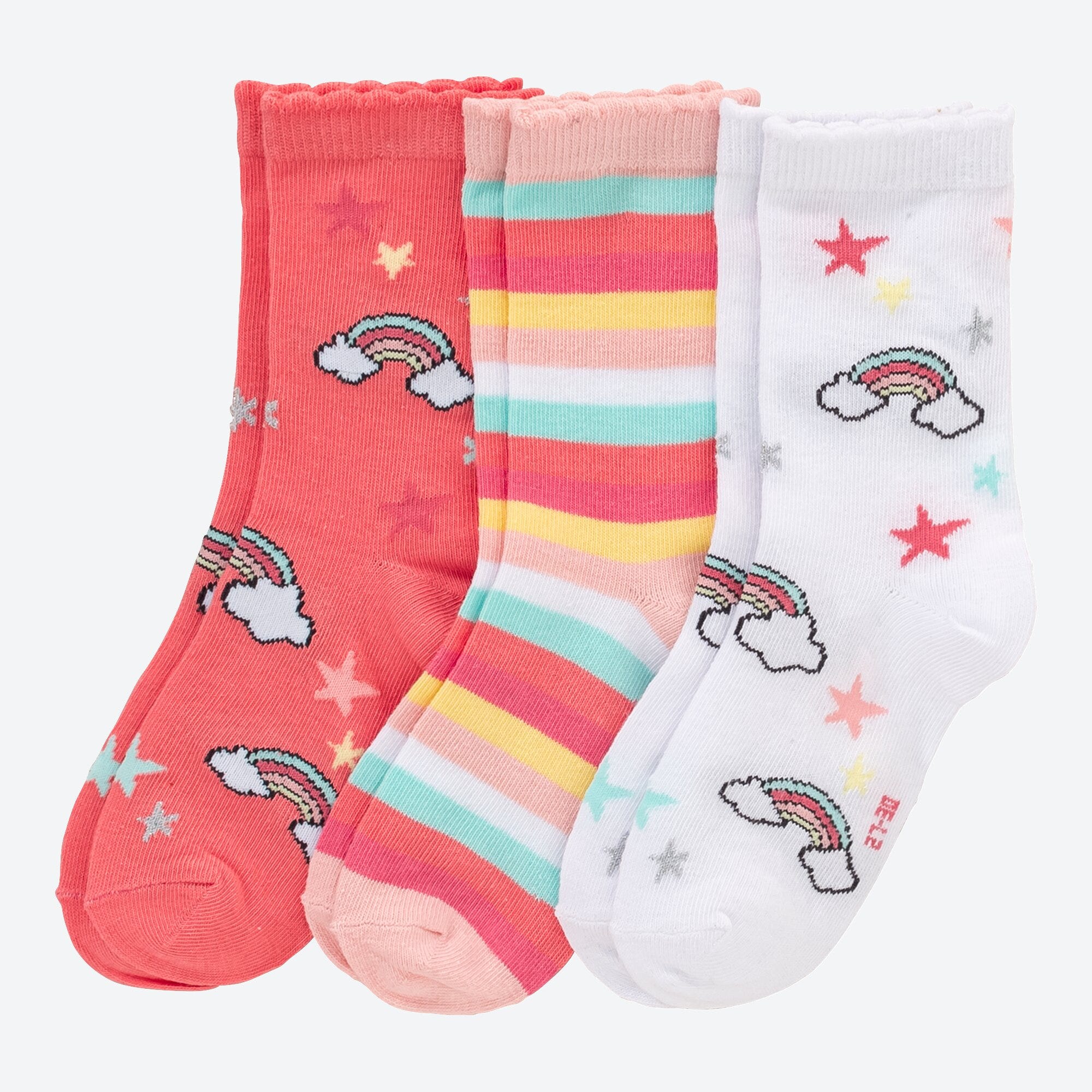 Kinder-Mädchen-Socken, 3er-Pack