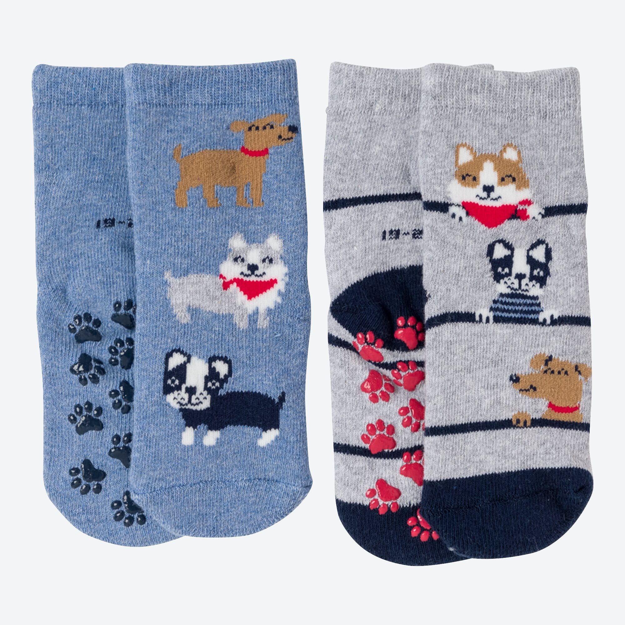 Jungen-Antirutsch-Socken, 2er-Pack