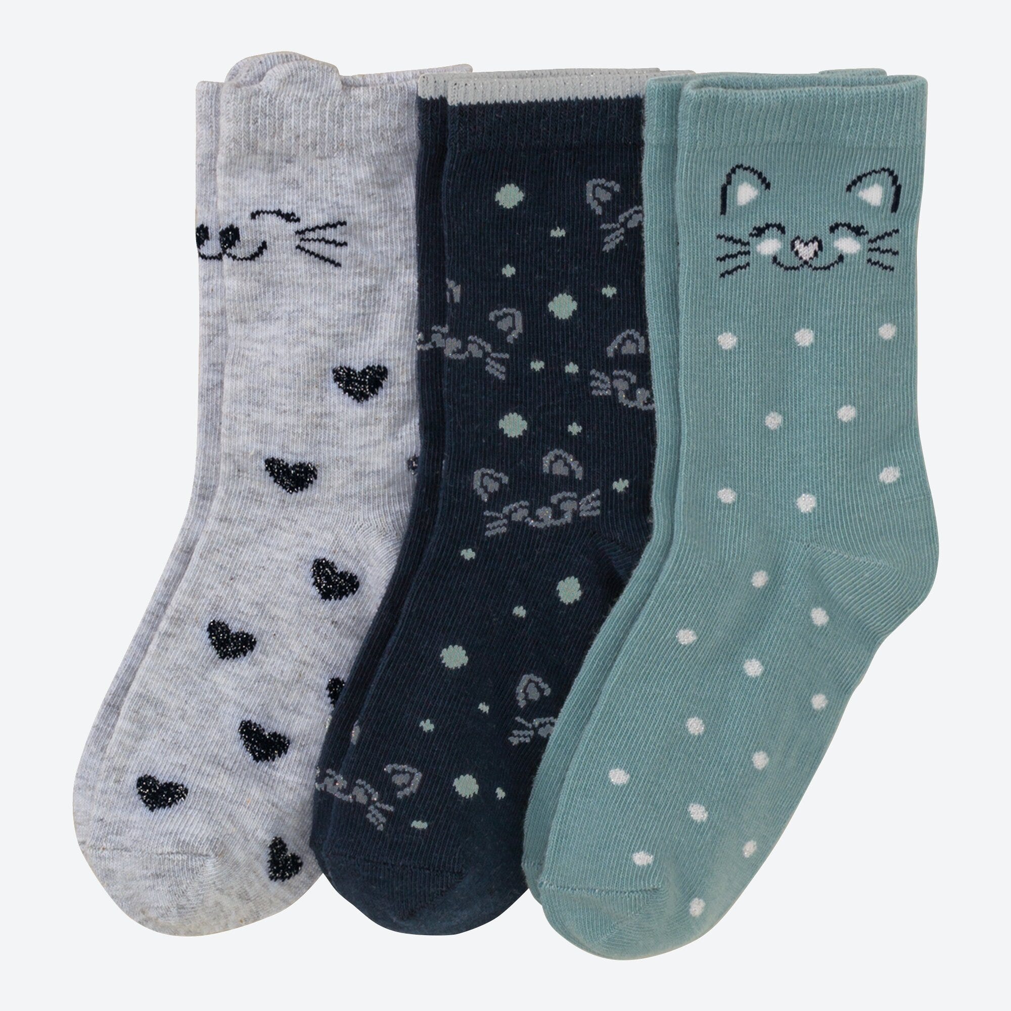 Kinder-Mädchen-Socken, 3er-Pack