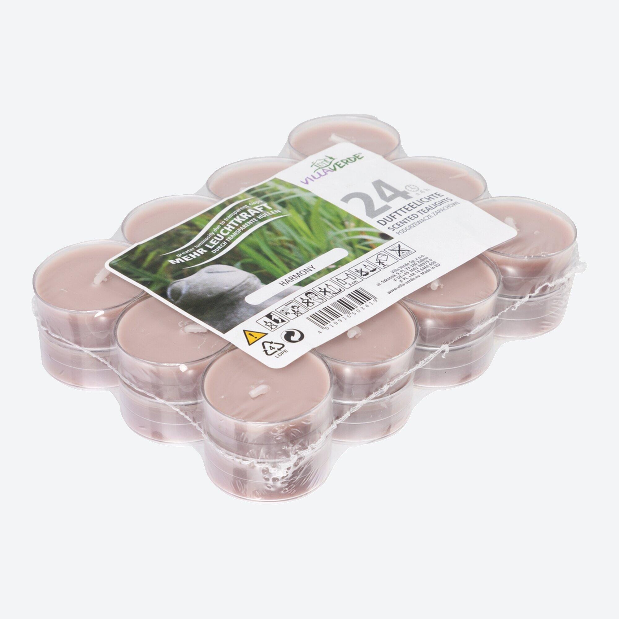 Villa Verde Duft-Teelichter, Harmony, 24er-Pack