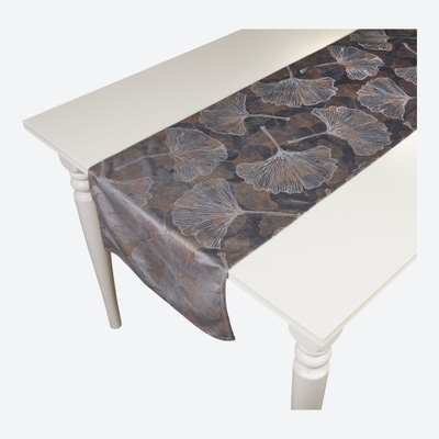 Tischläufer mit Ginkgo-Design, ca. 40x140cm