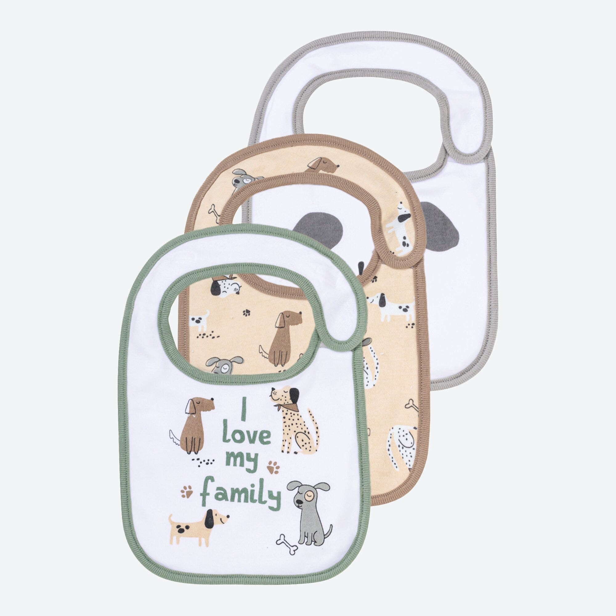 Baby-Jungen-Lätzchen mit unterschiedlichen Motiven, 3er-Pack