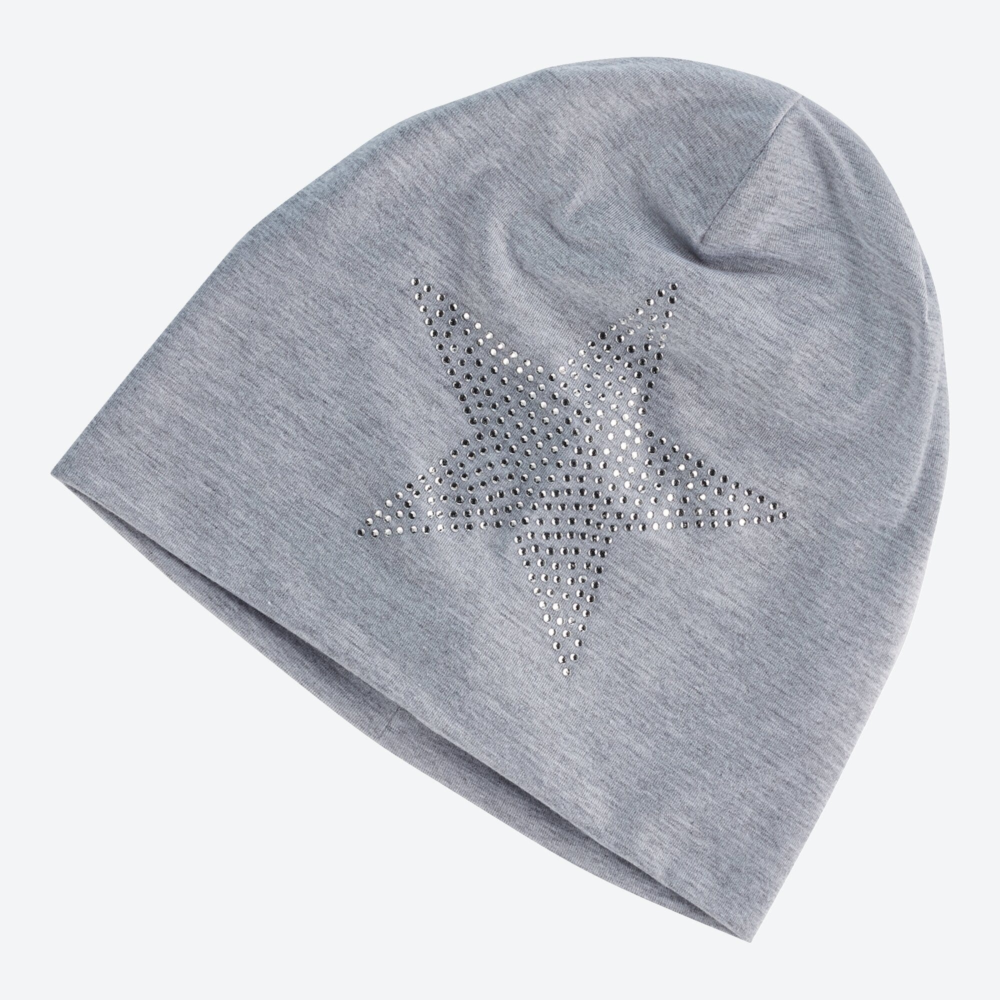Damen-Jersey-Beanie mit Strasssteinen