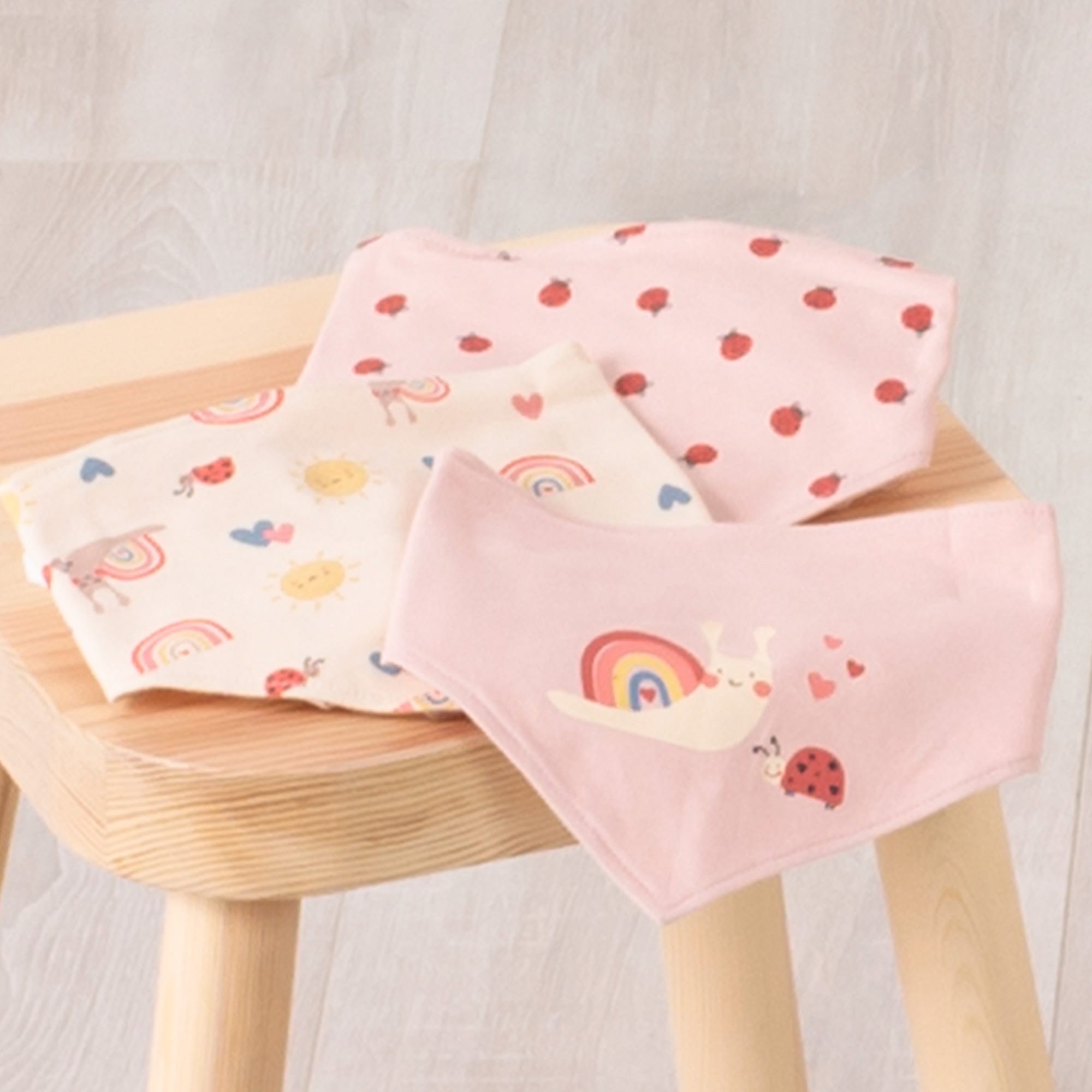 Baby-Mädchen-Newborn-Halstuch, 3er-Pack