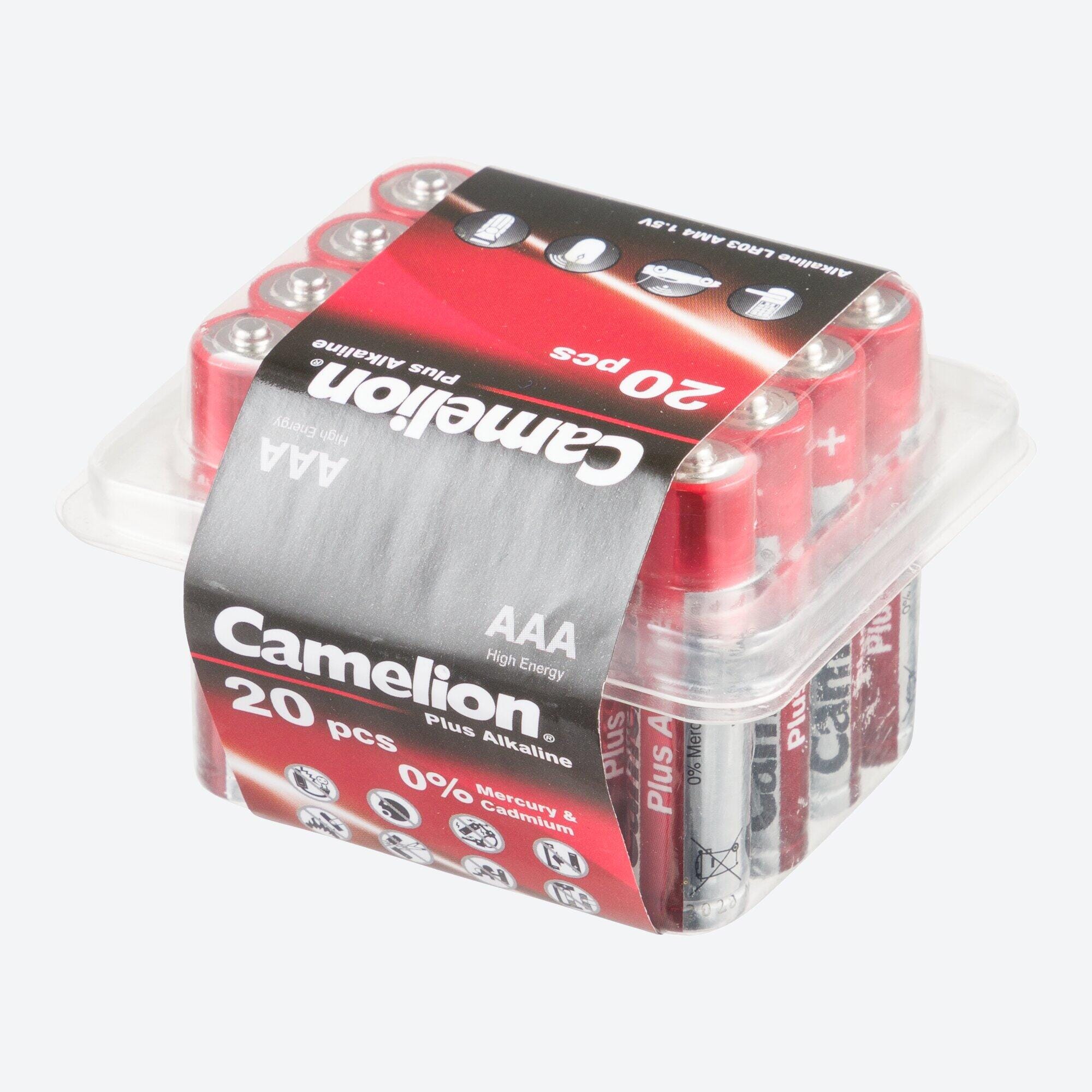 Camelion Plus AAA-Batteriebox, 20er-Pack