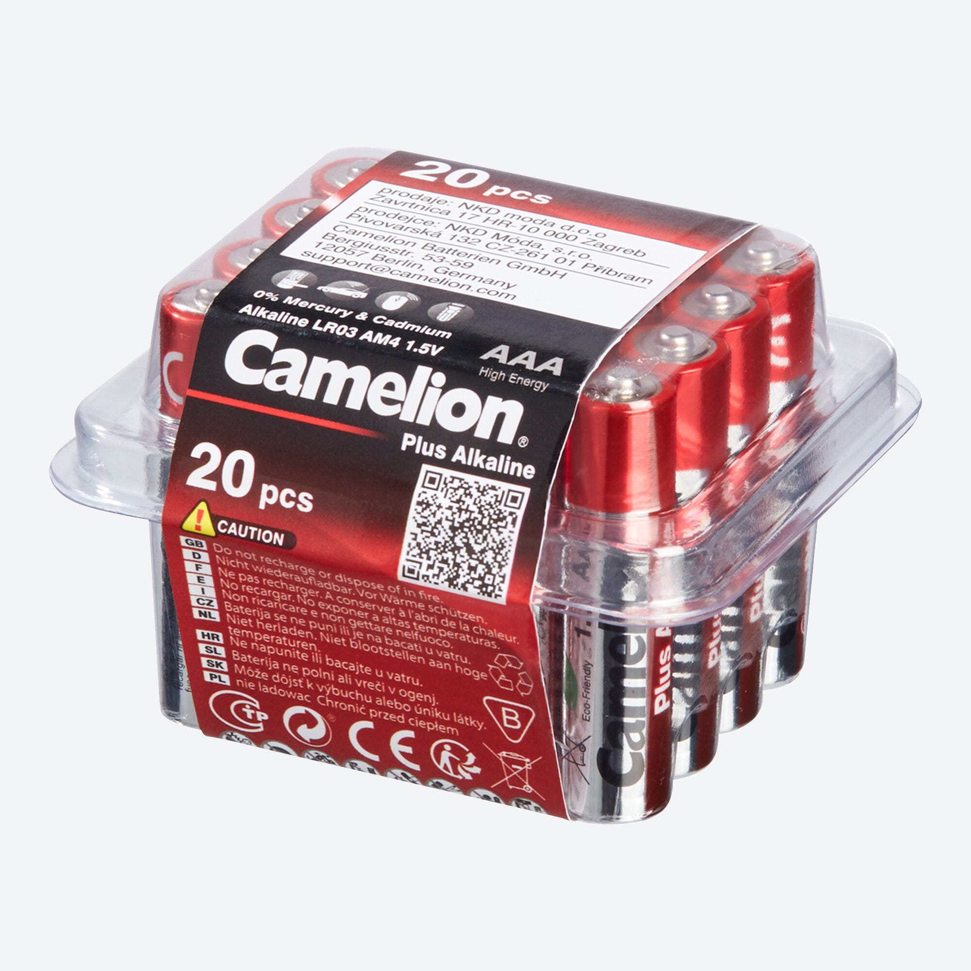 Camelion Plus Alkaline AAA-Batteriebox, 20er-Pack