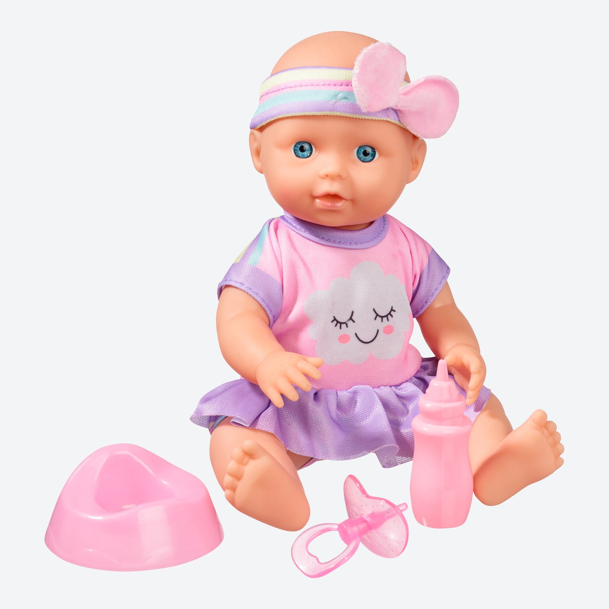 Happy People Baby-Puppe mit Zubehör, ca. 25cm