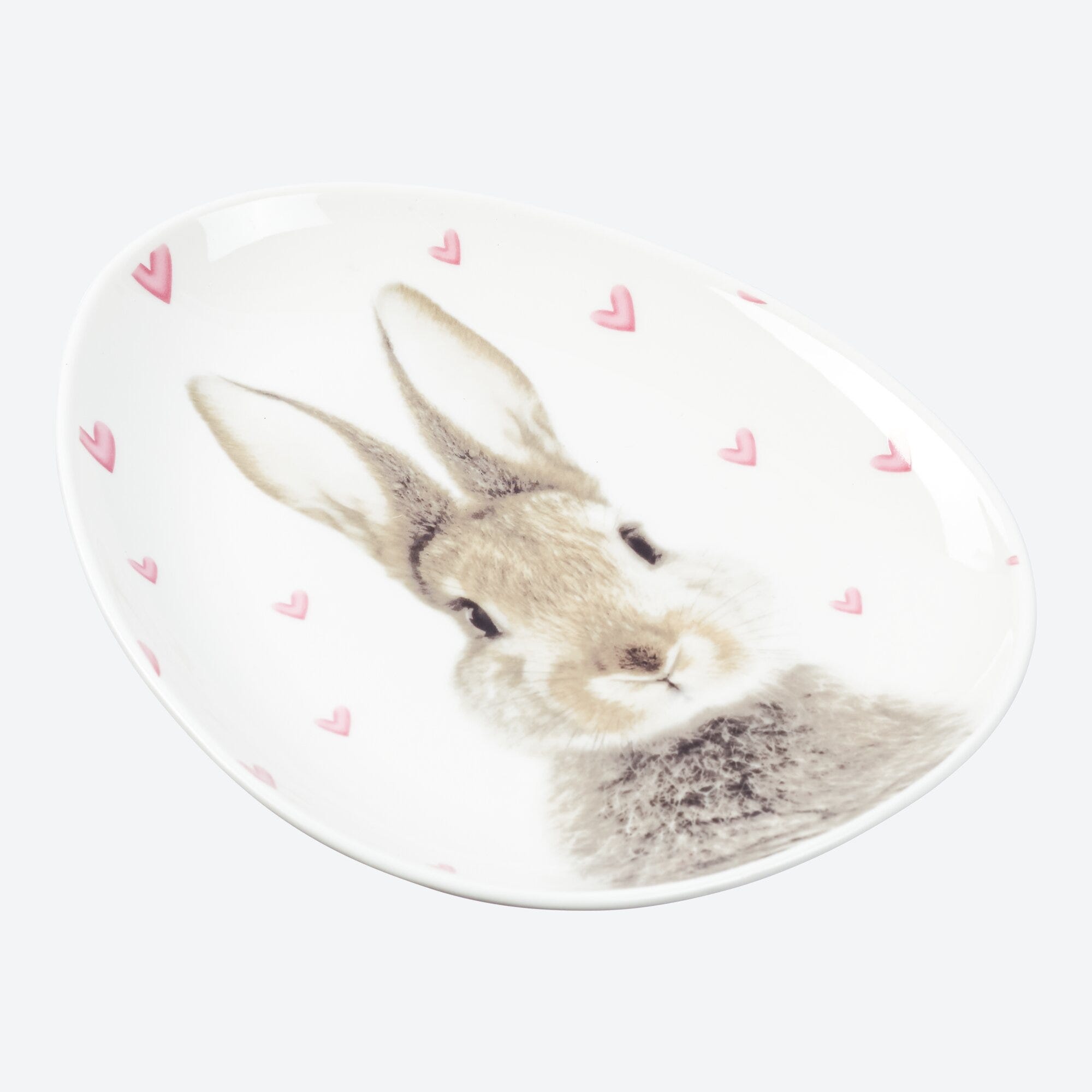 Deko-Teller mit Hasen-Motiv, ca. 19,5 cm