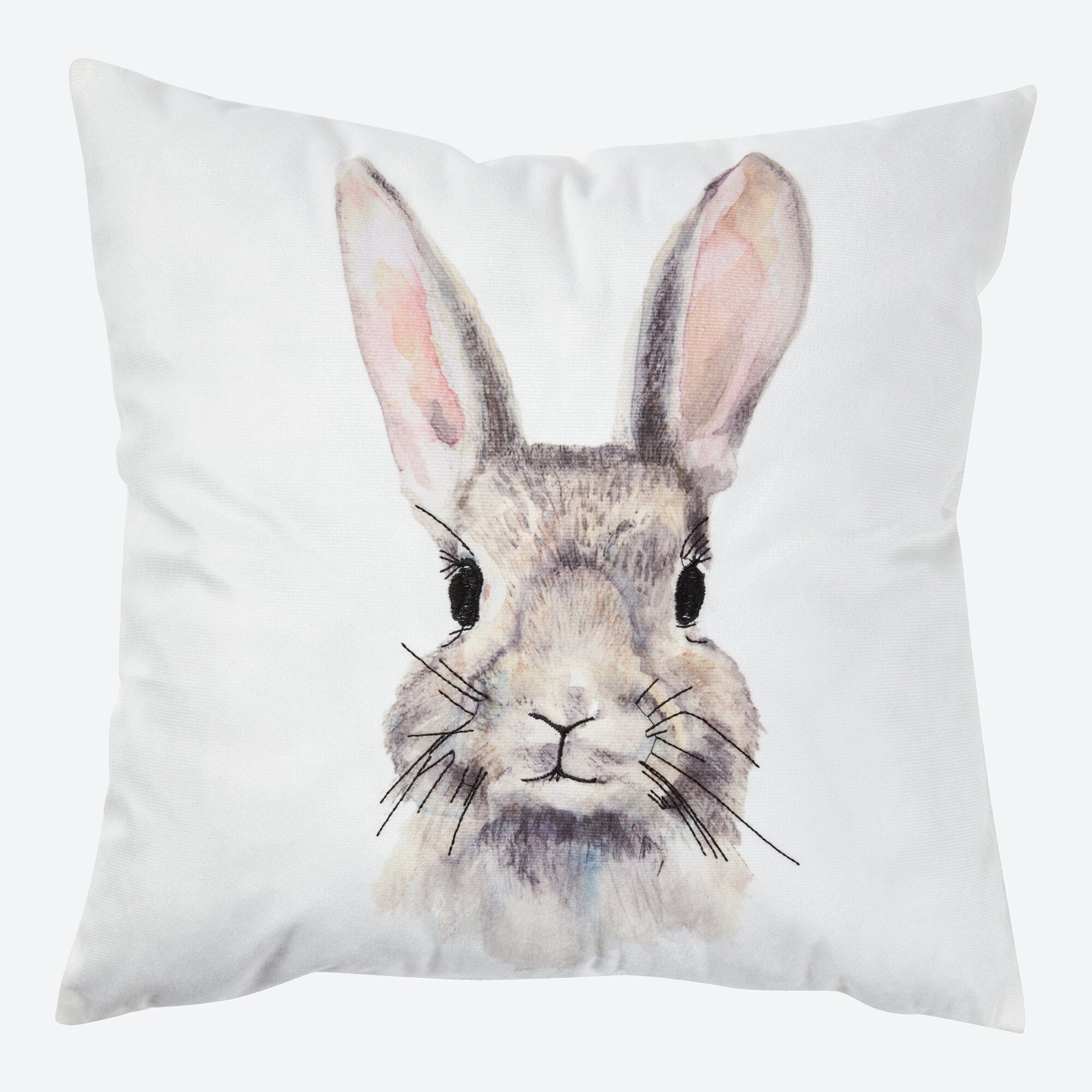 Kissenhülle mit Hasen-Motiv, ca. 40x40cm