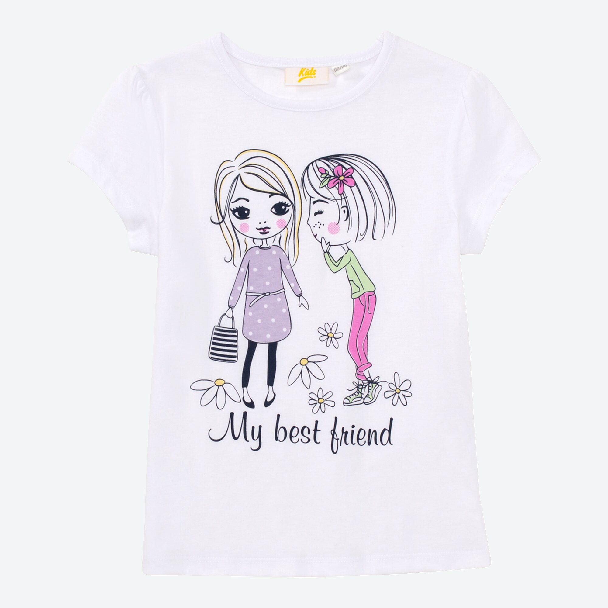 Mädchen-T-Shirt mit Freundinnen-Frontaufdruck