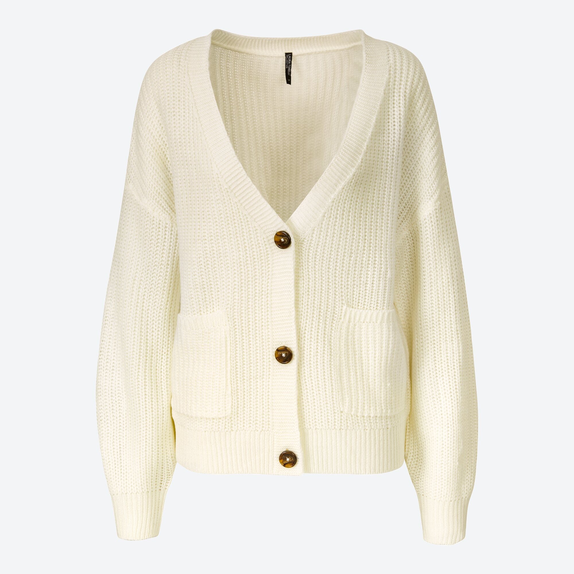 Damen-Strickjacke mit Ballon-Ärmeln