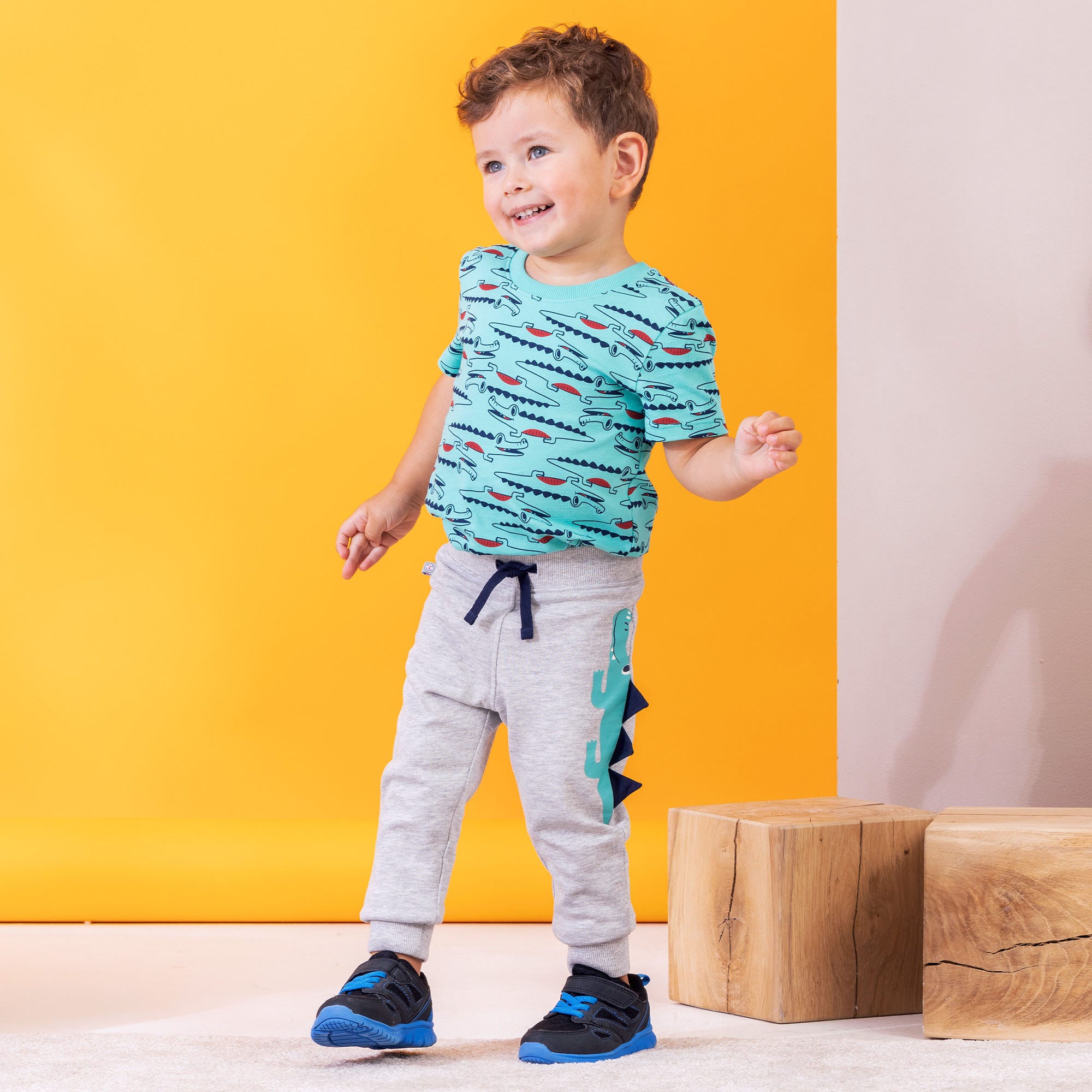 Baby-Jungen-Jogginghose mit Krokodil-Zacken