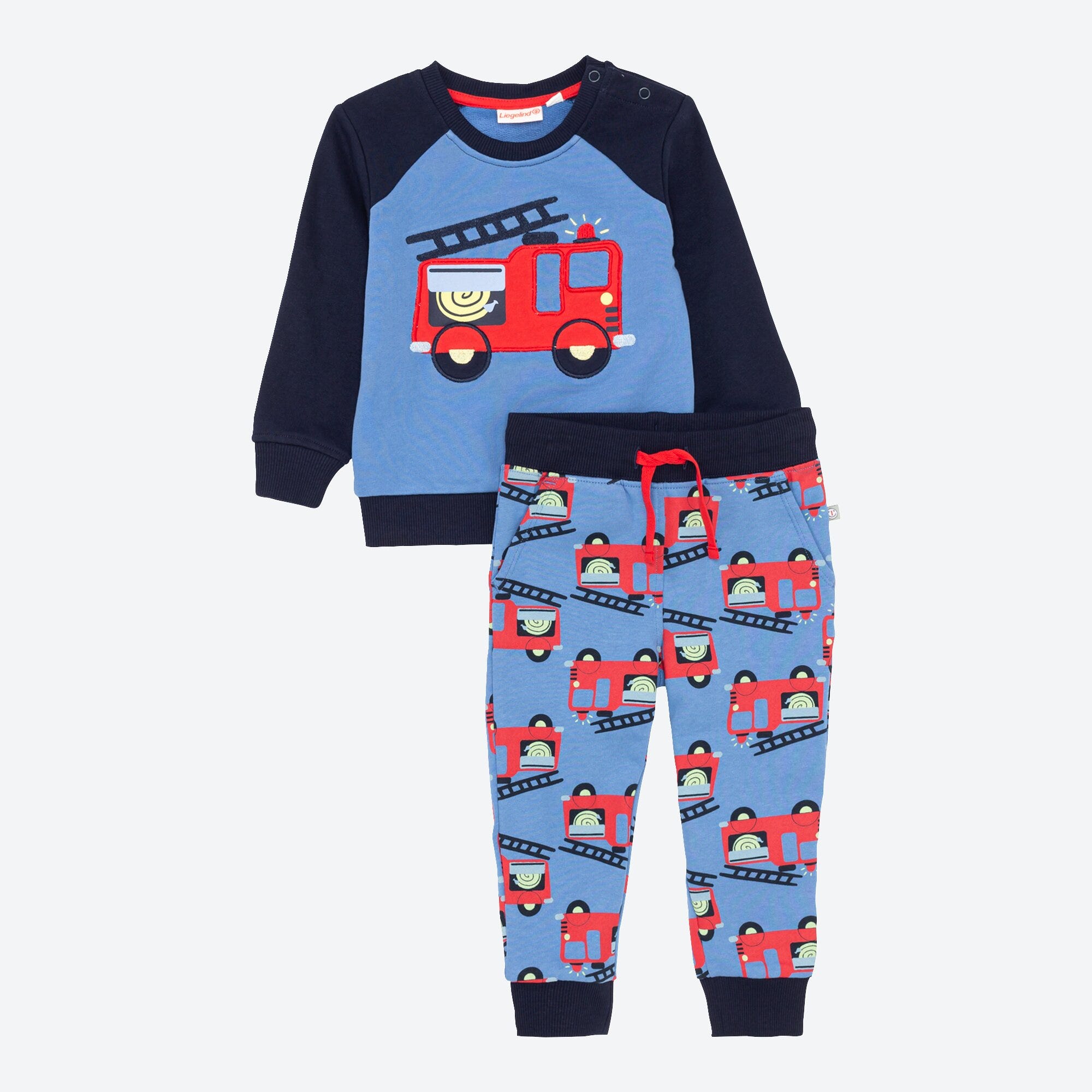 Baby-Jungen-Set mit Feuerwehr-Aufdruck, 2-teilig