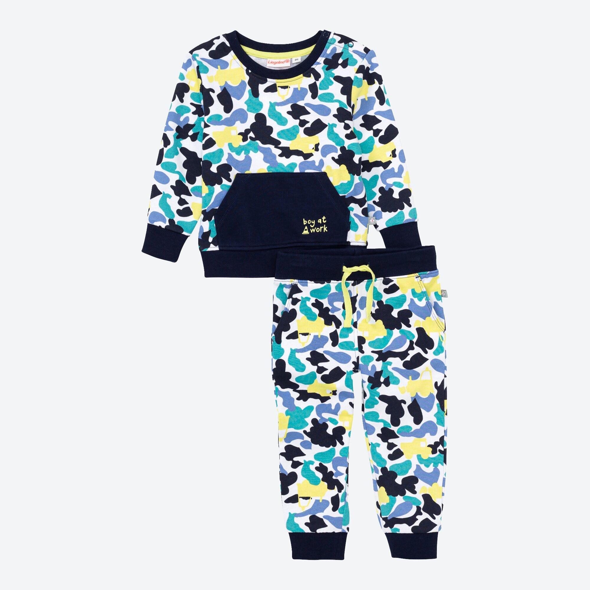 Baby-Jungen-Set mit Känguru-Tasche, 2-teilig