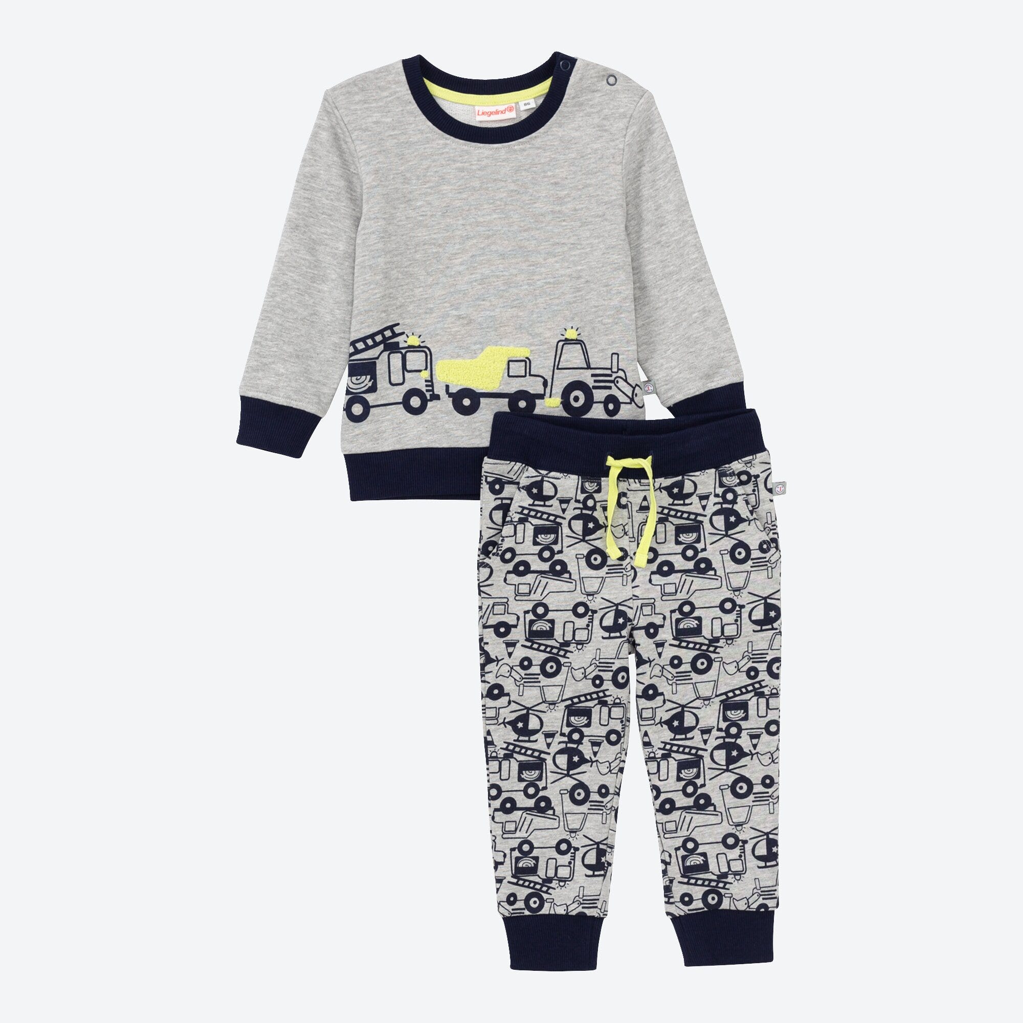 Baby-Jungen-Set mit Fahrzeug-Muster, 2-teilig