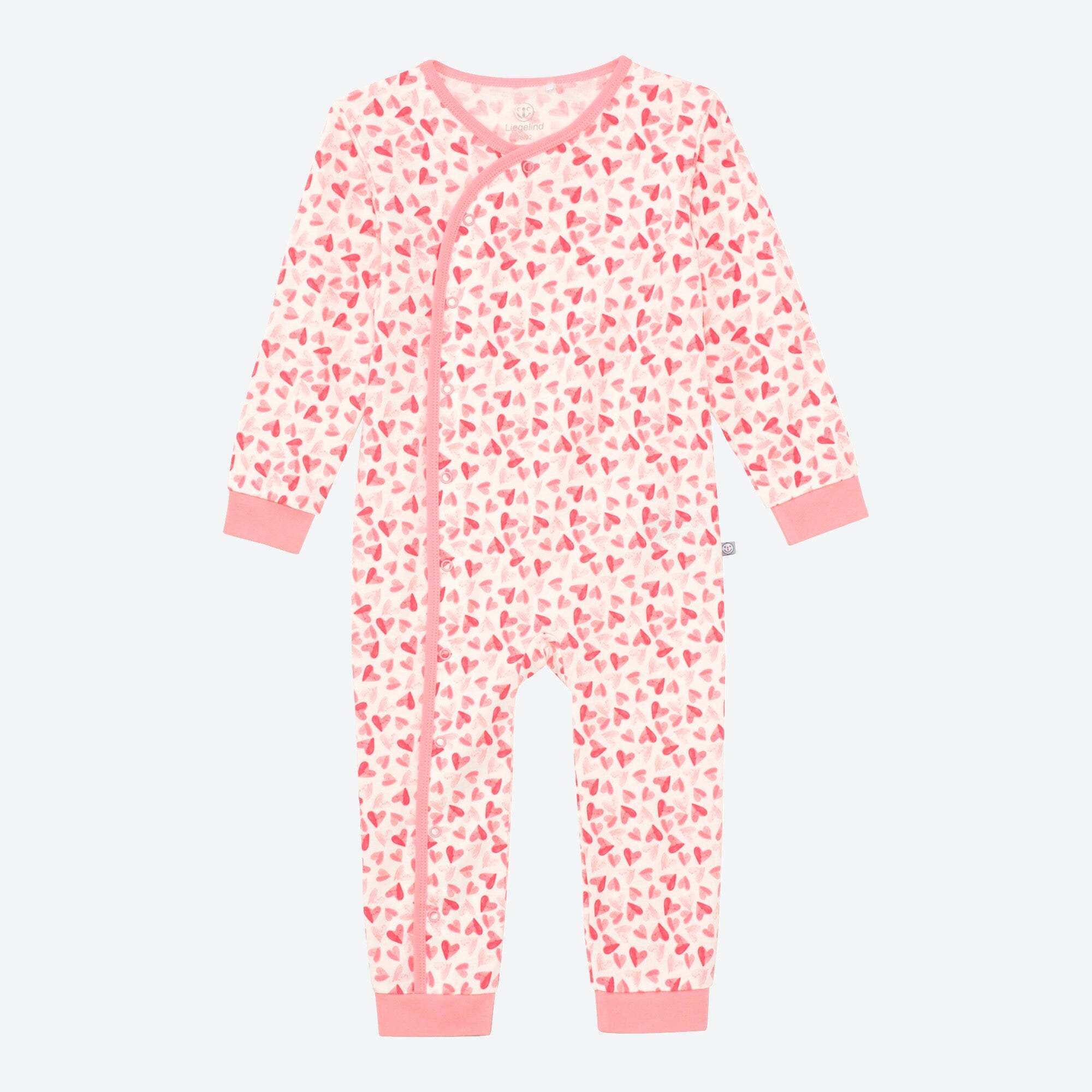 Baby-Mädchen-Schlafanzug mit Herzmuster