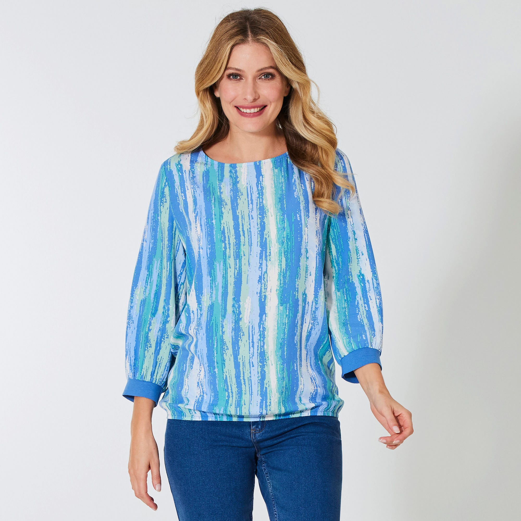 Damen-Bluse mit 3/4-Ärmeln