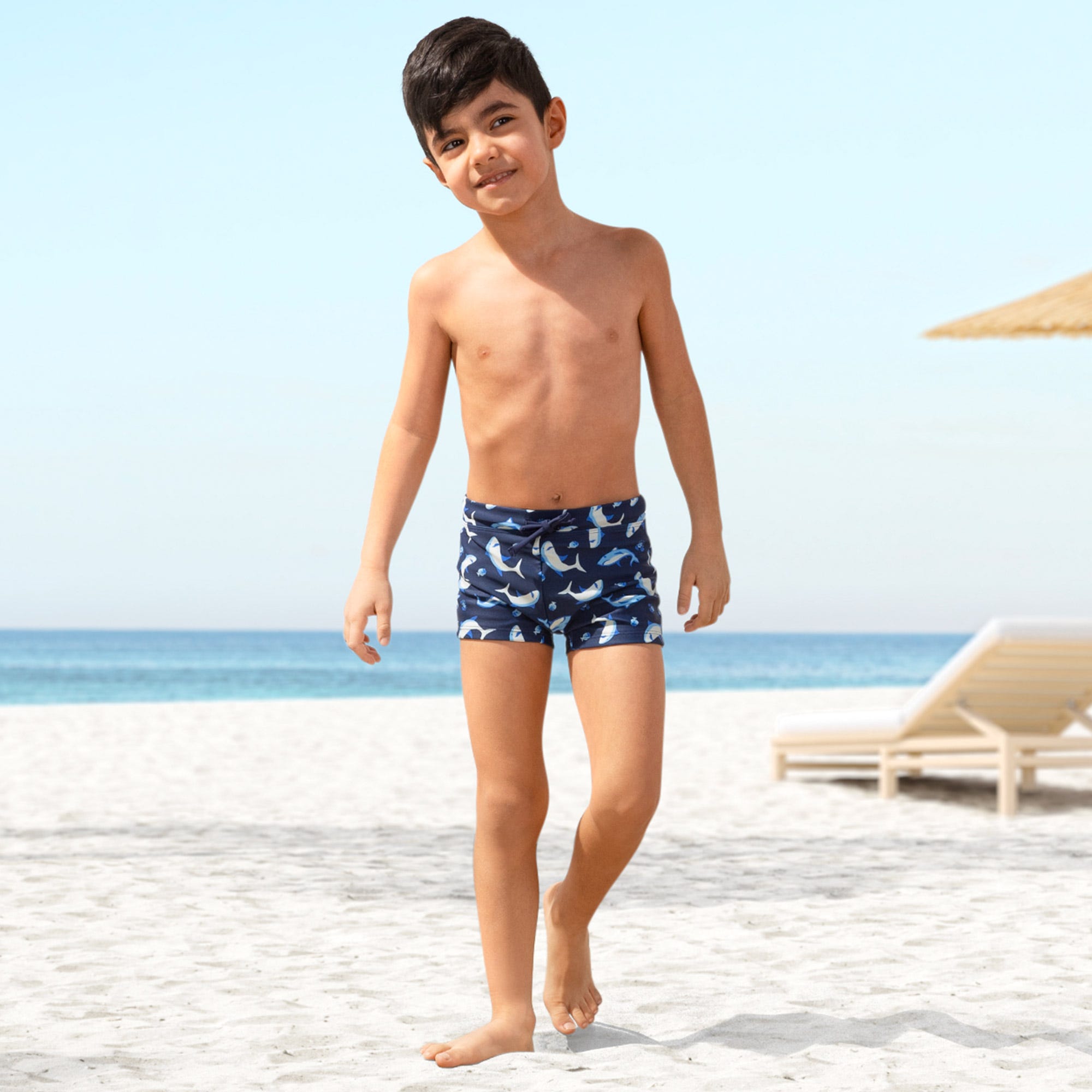 Jungen-Badehose mit Hai-Muster