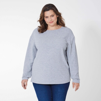 Damen-Sweatshirt mit Glitzer-Effekten, große Größen