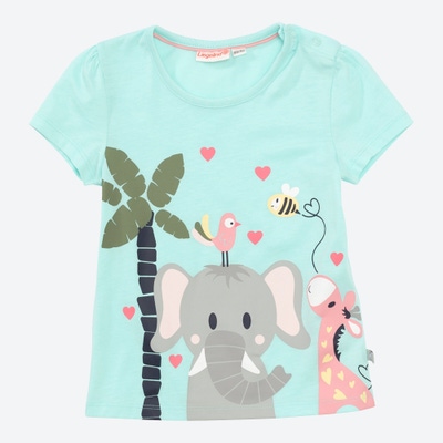 Baby-Mädchen-T-Shirt mit Tier-Frontaufdruck
