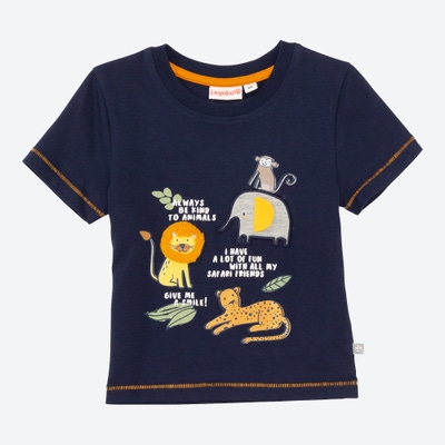 Baby-Jungen-T-Shirt mit Safari-Frontaufdruck
