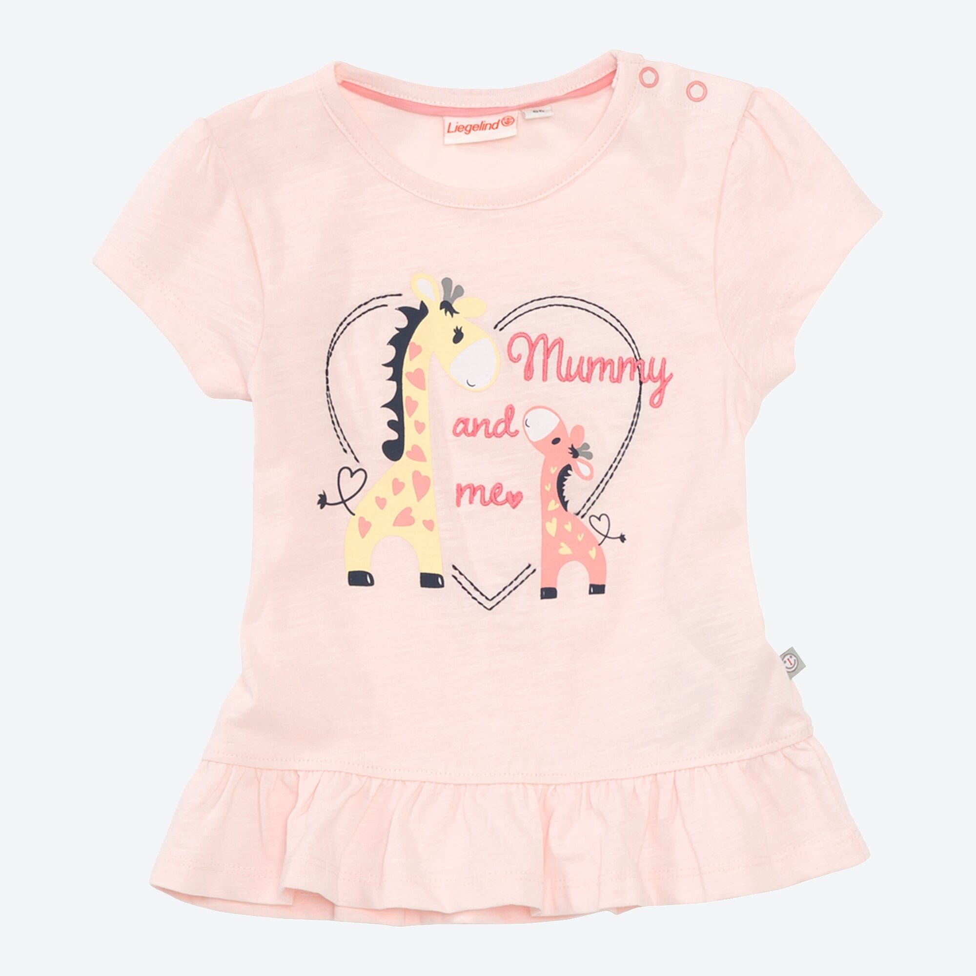 Baby-Mädchen-T-Shirt mit Rüsche