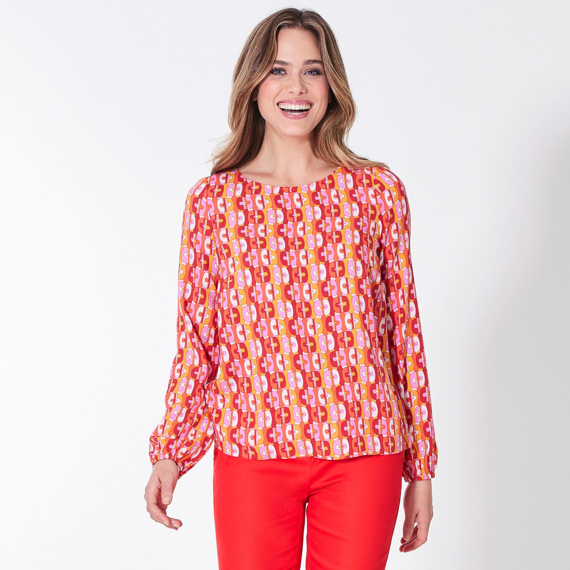 Damen-Bluse mit Trend-Muster