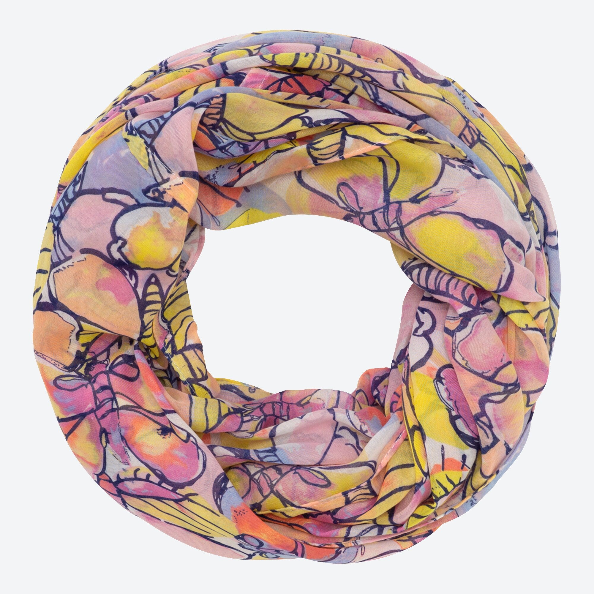 Damen-Loop-Schal mit tollem Muster