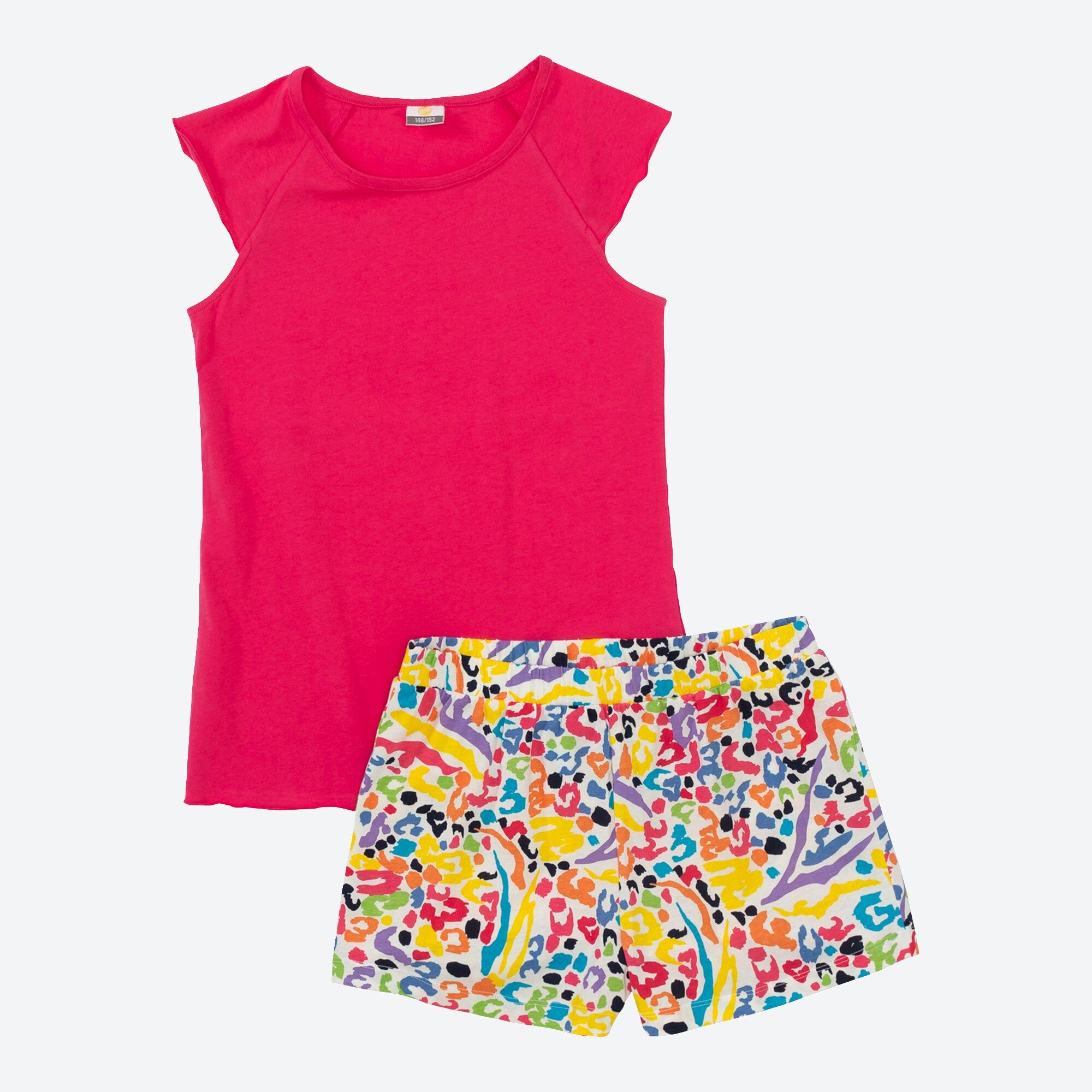 Mädchen-Shorty mit coolem Muster, 2-teilig