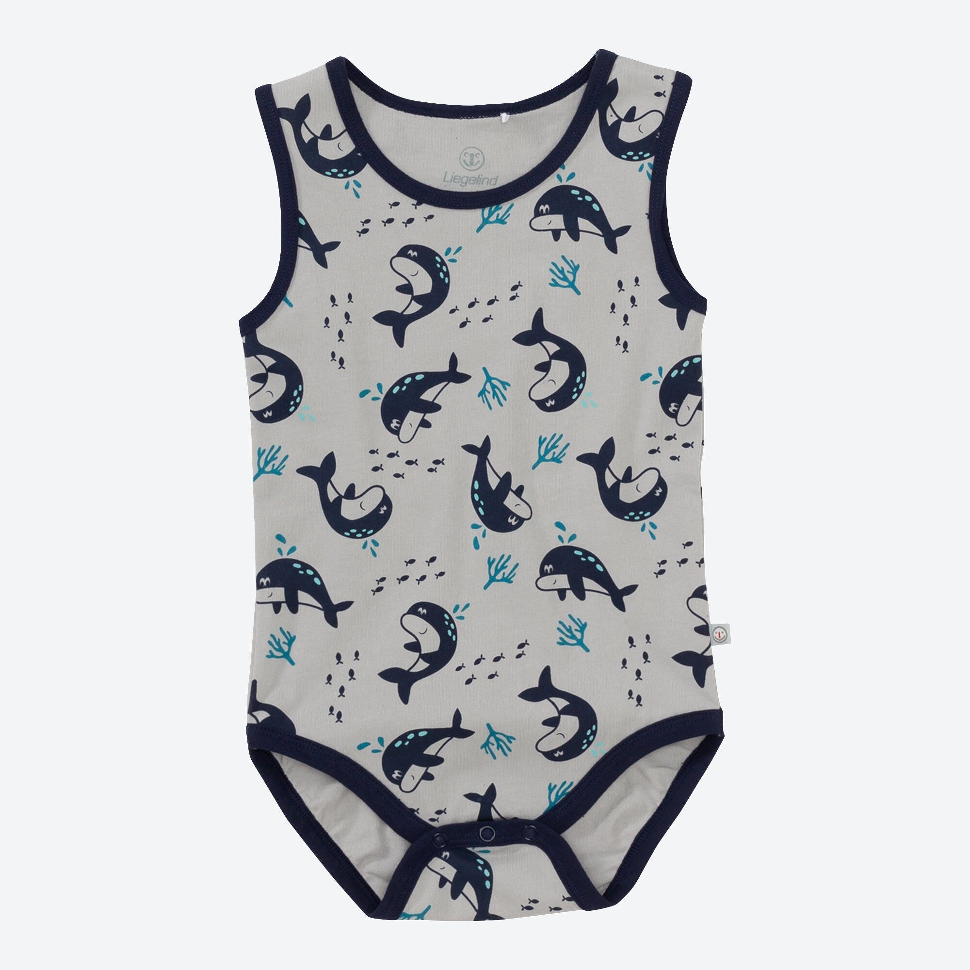 Baby-Jungen-Body mit Wal-Muster