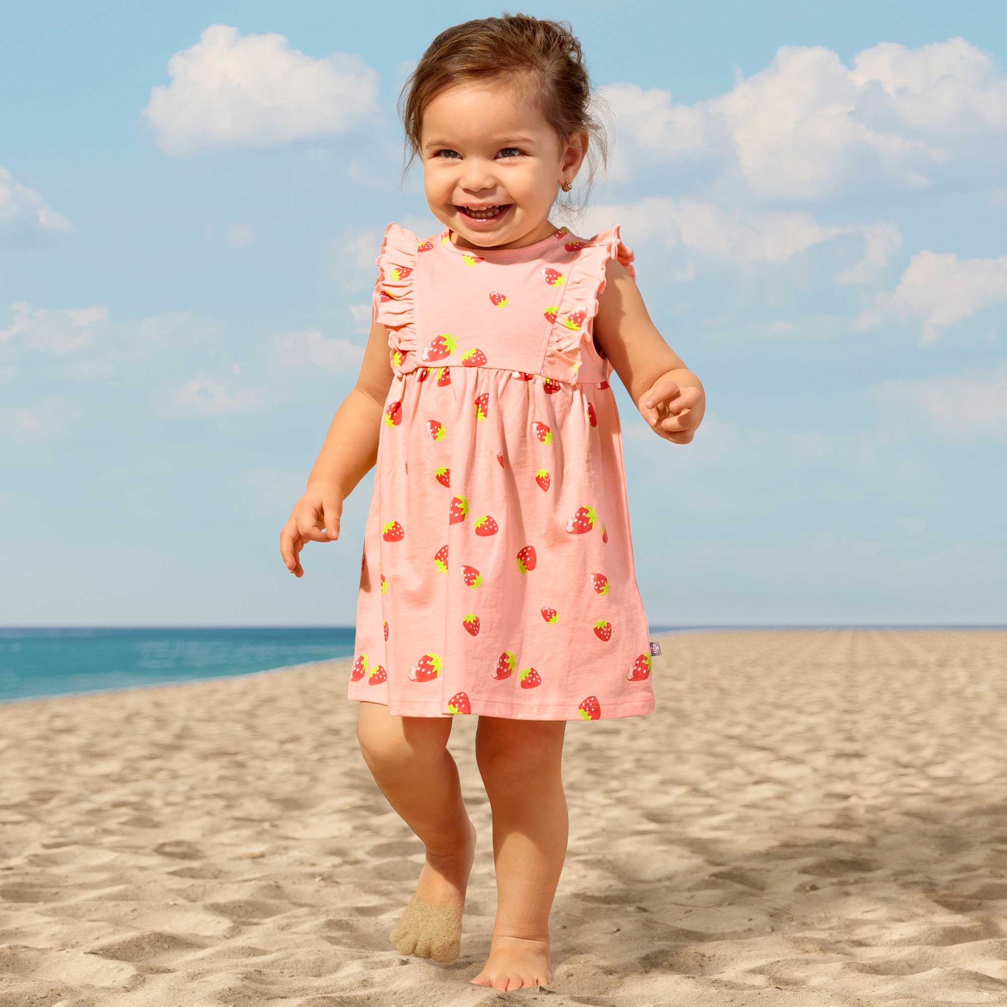 Baby-Mädchen-Kleid mit Rüschen