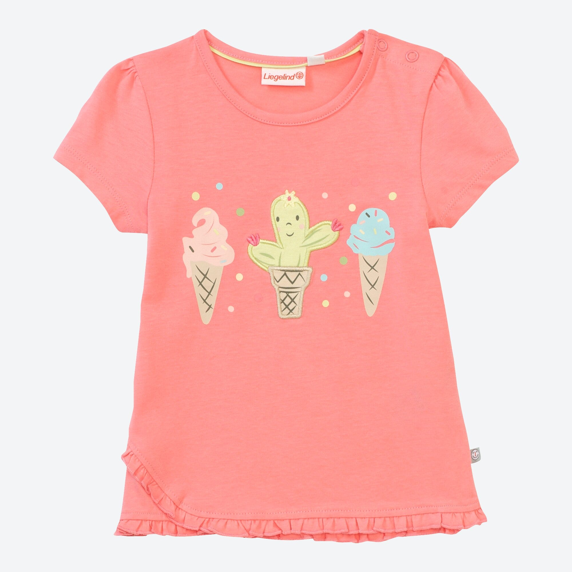Baby-Mädchen-T-Shirt mit Eistüten-Frontaufdruck