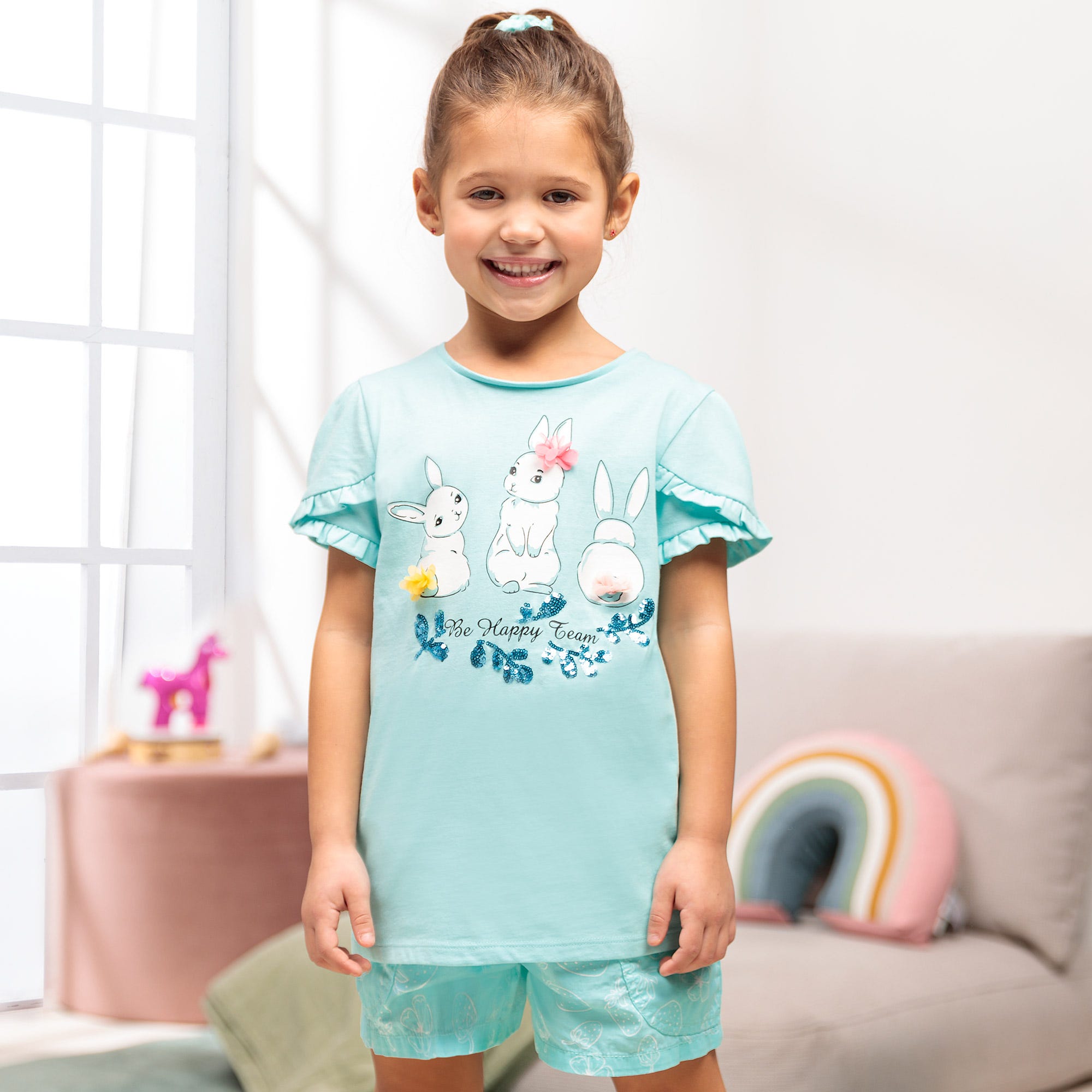Mädchen-T-Shirt mit Haarband