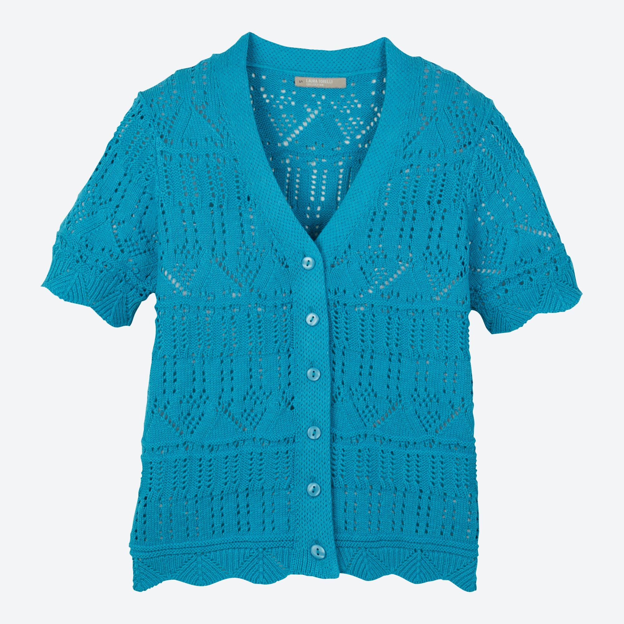 Damen-Strickjacke mit Ajour-Muster