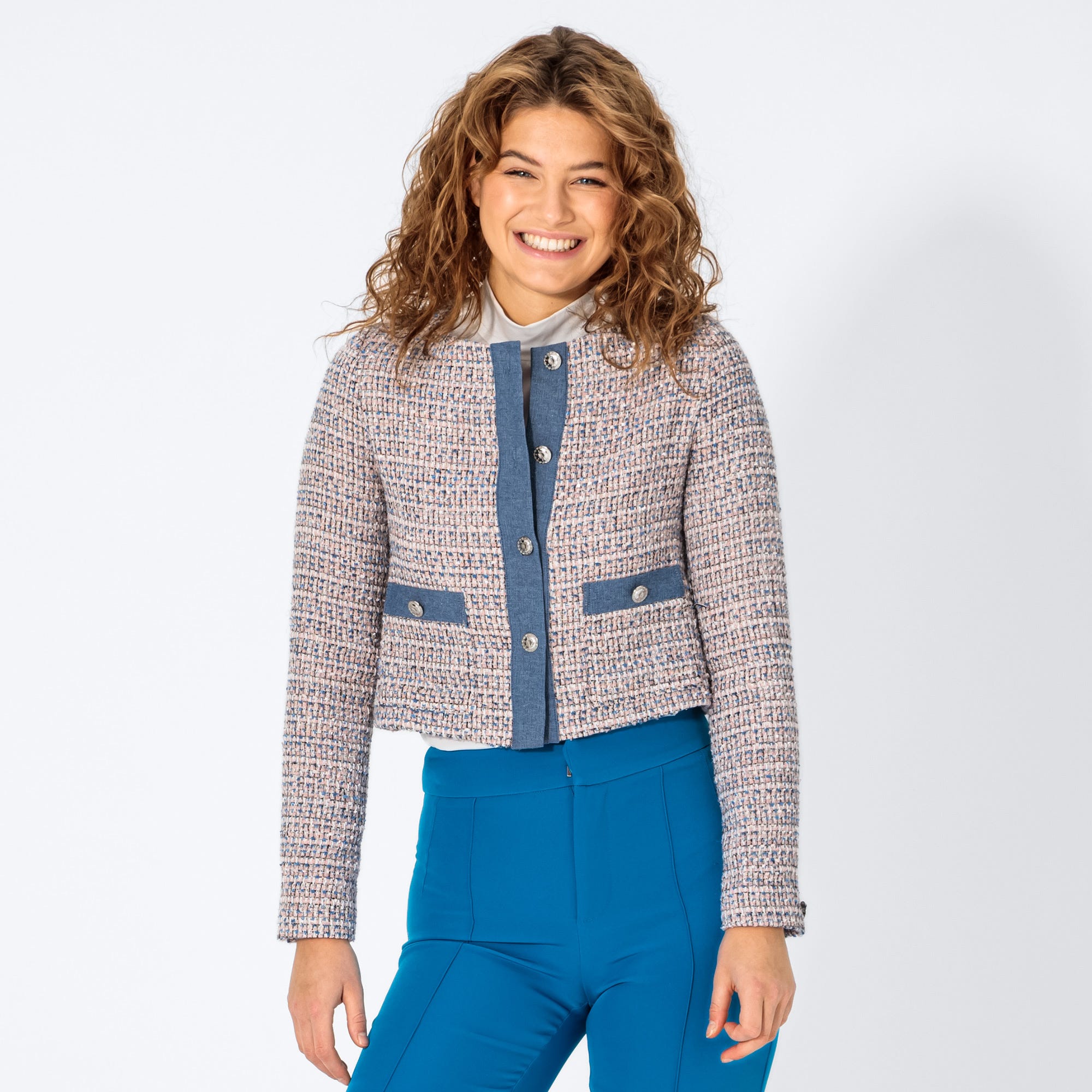 Damen-Bouclé-Jacke