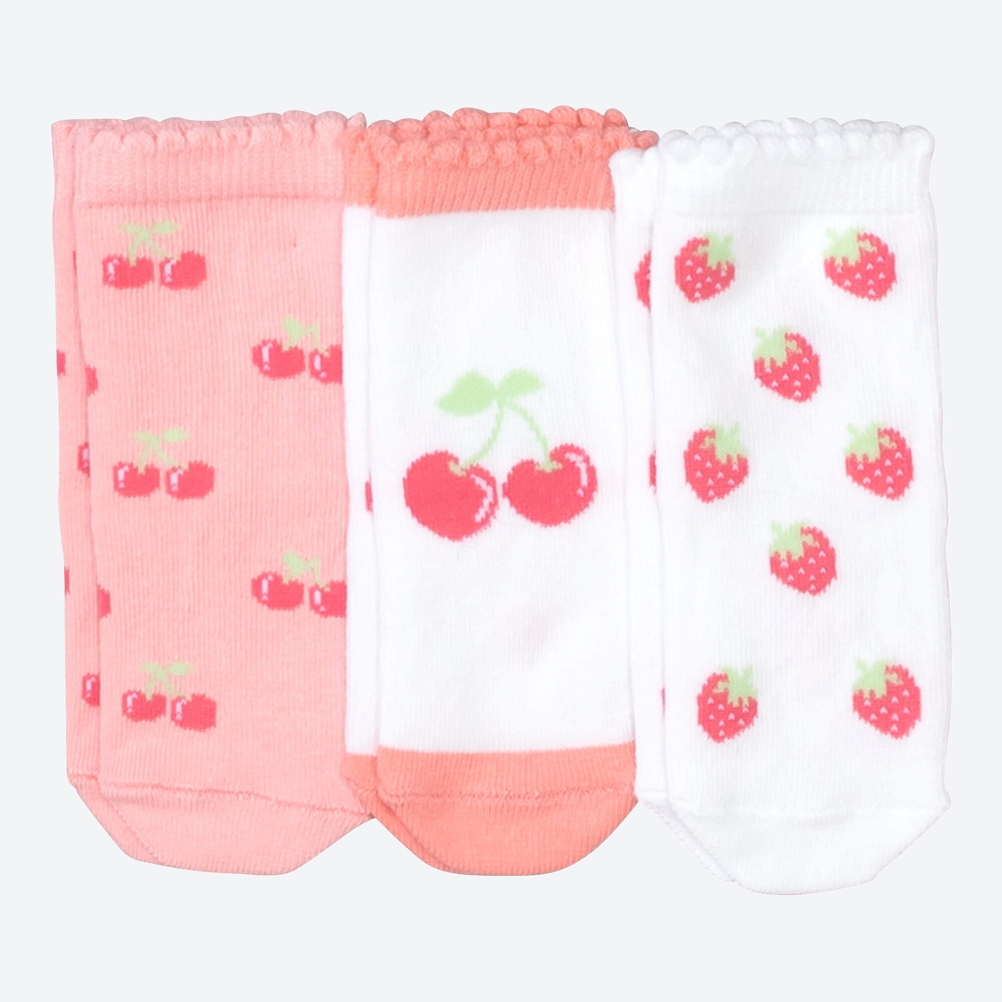 Baby-Mädchen-Socken mit Mäusezähnchen, 3er-Pack