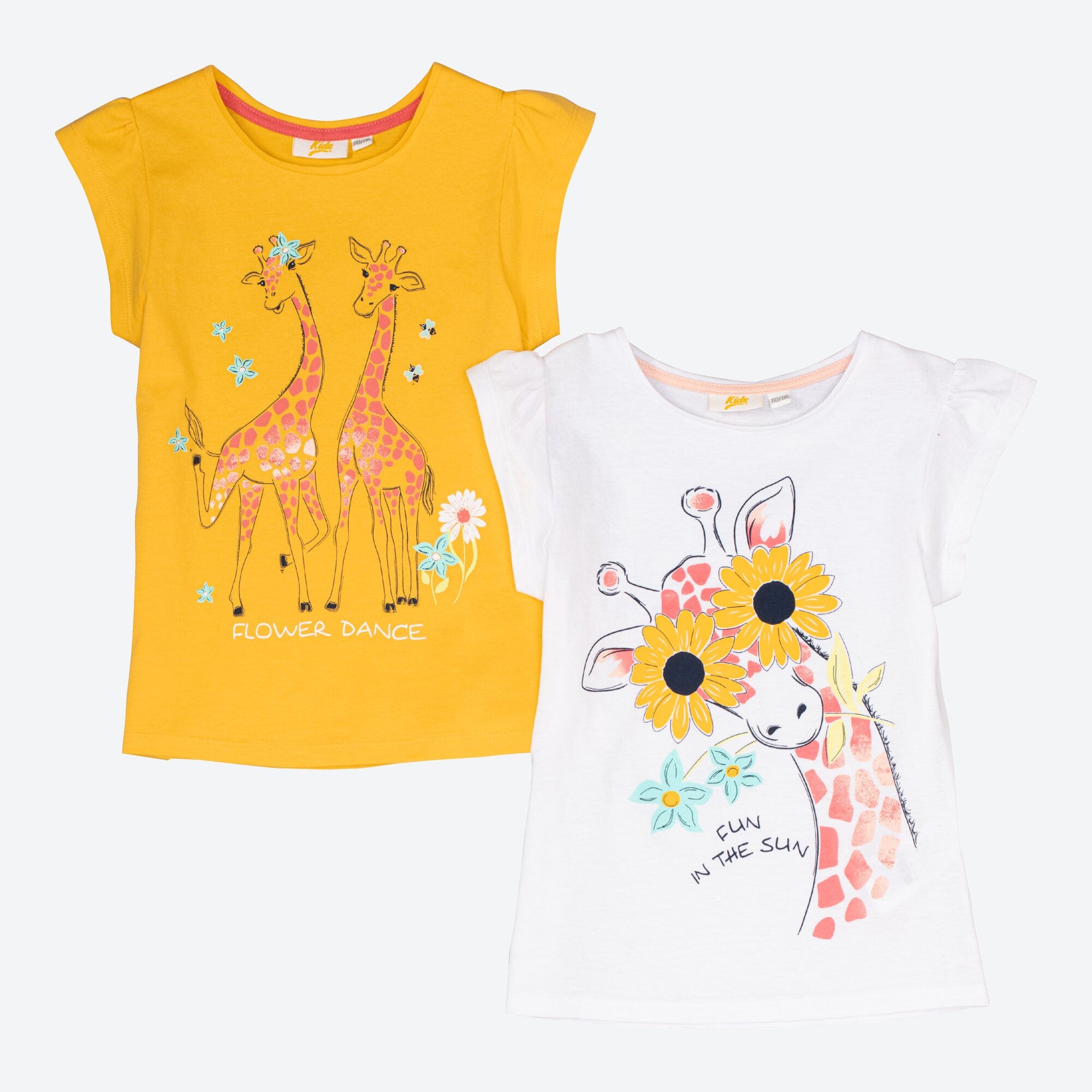 Kinder-Mädchen-T-Shirt im 2er-Pack