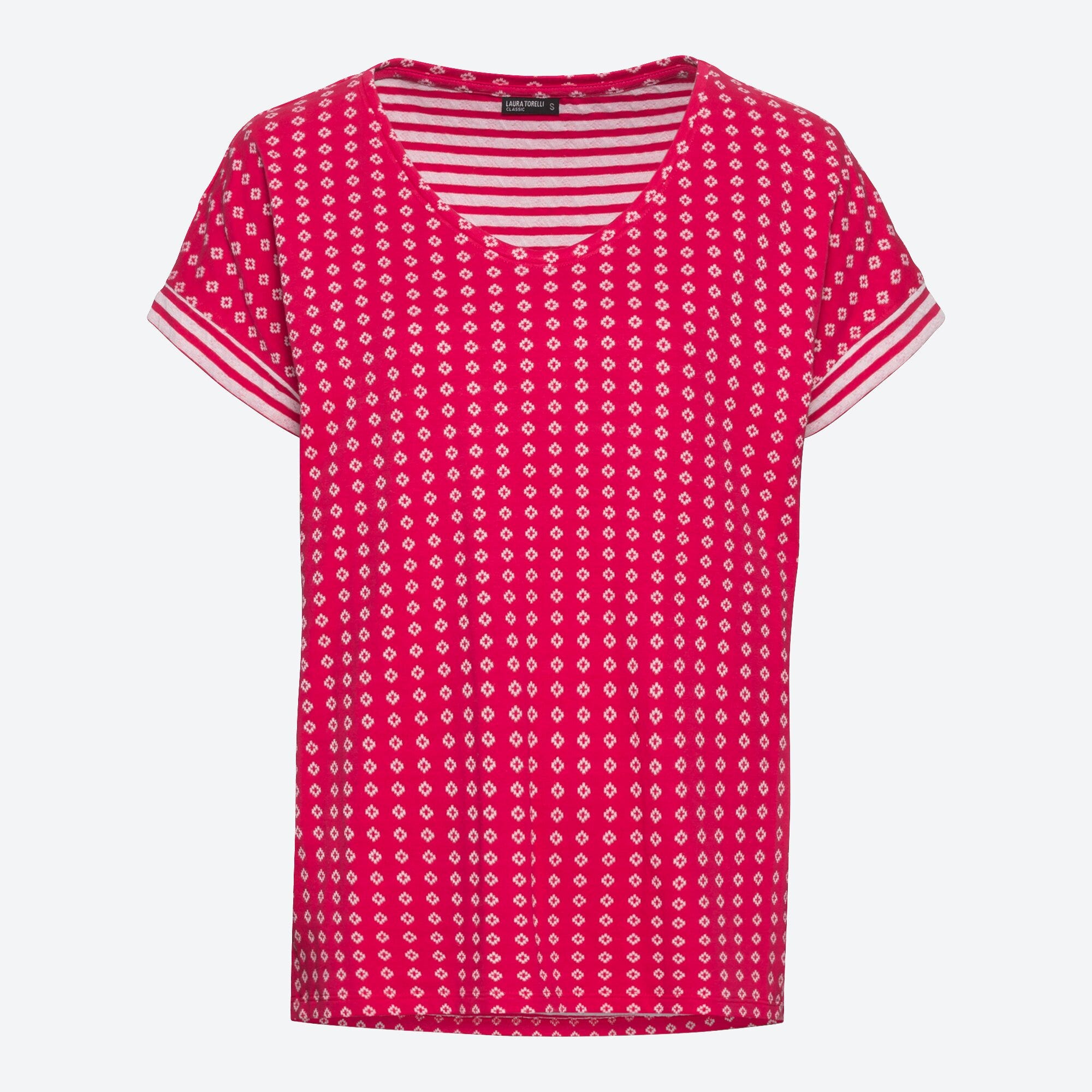 Damen-T-Shirt mit Rautenmuster