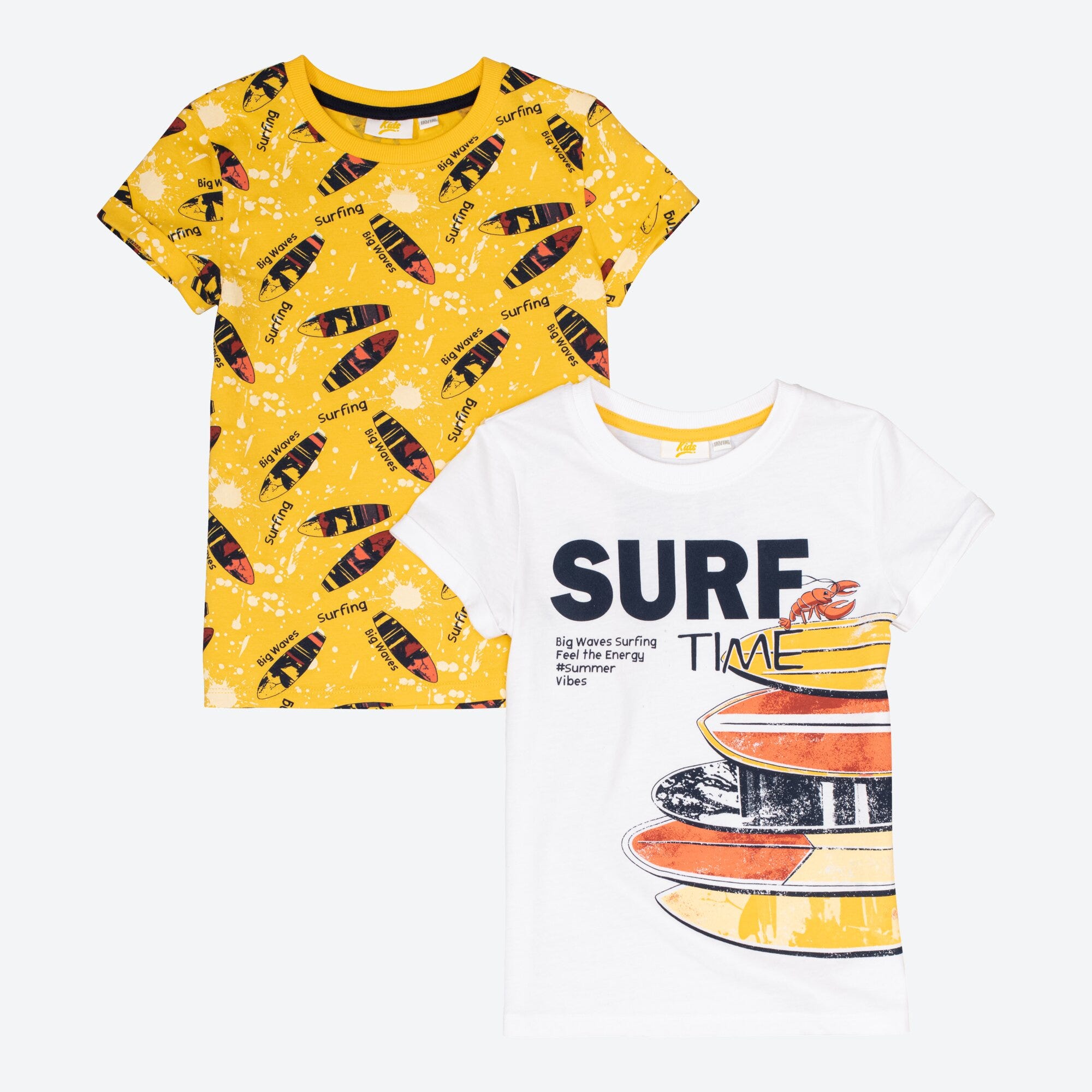 Kinder-Jungen-T-Shirt in Sommer-Design, 2er-Pack
