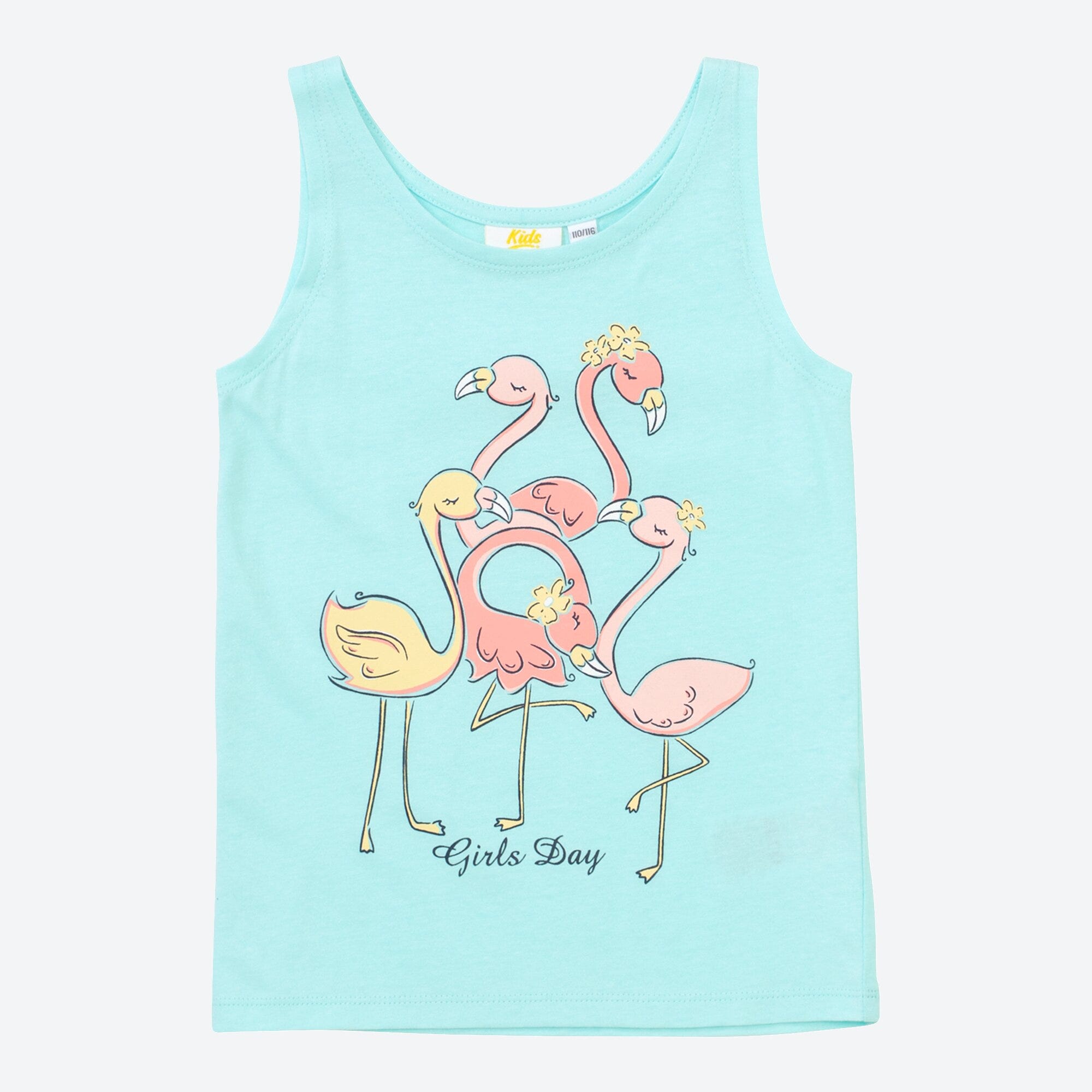 Mädchen-Top mit Flamingo-Frontaufdruck
