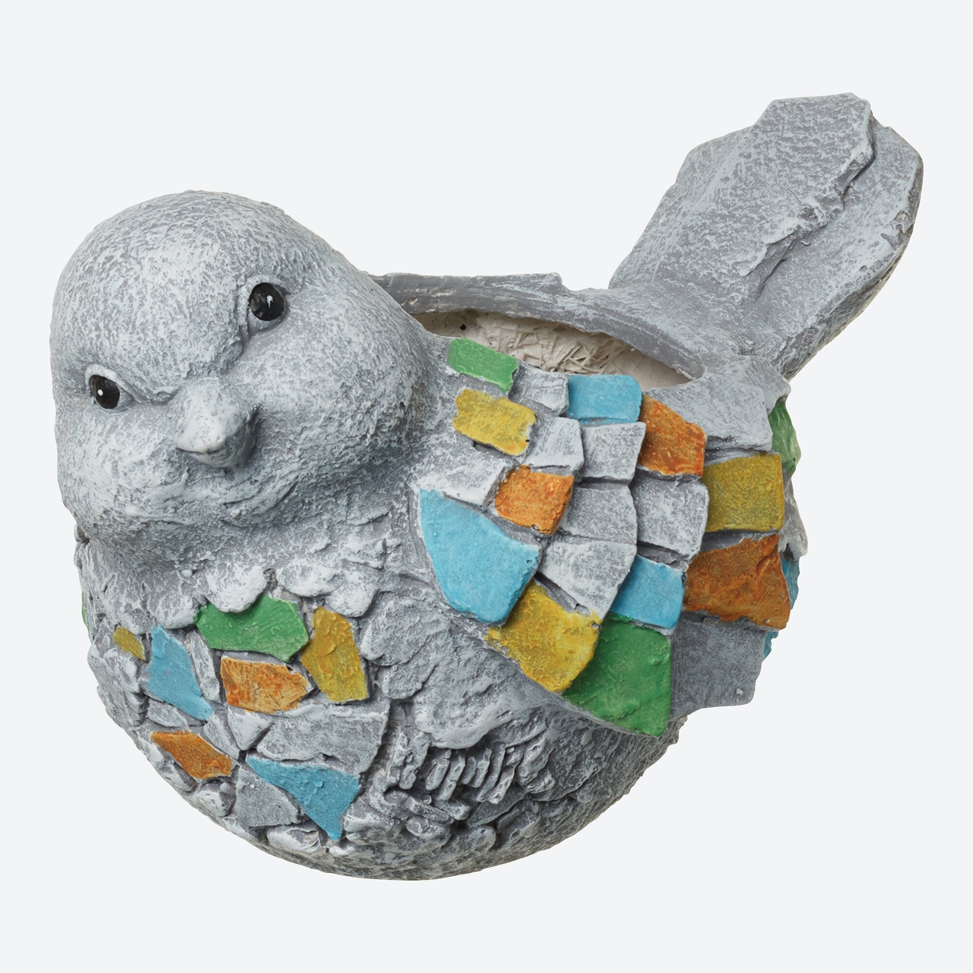 Blumentopf-Figur mit Mosaik-Steinen, verschiedene Looks