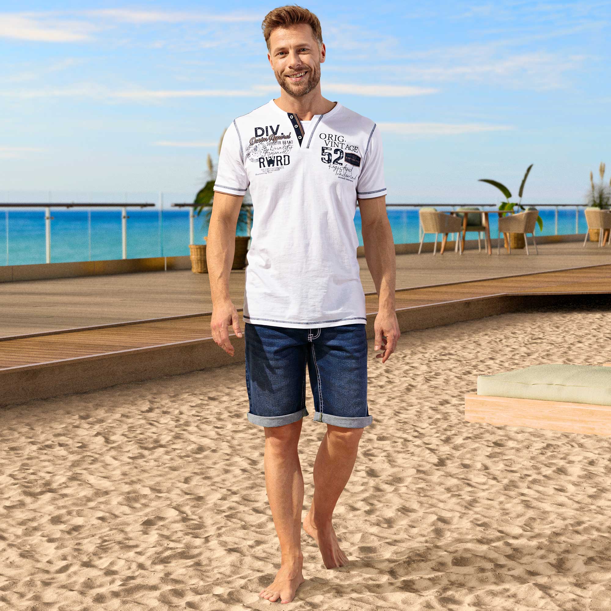 Herren-Bermudas in Denim-Style