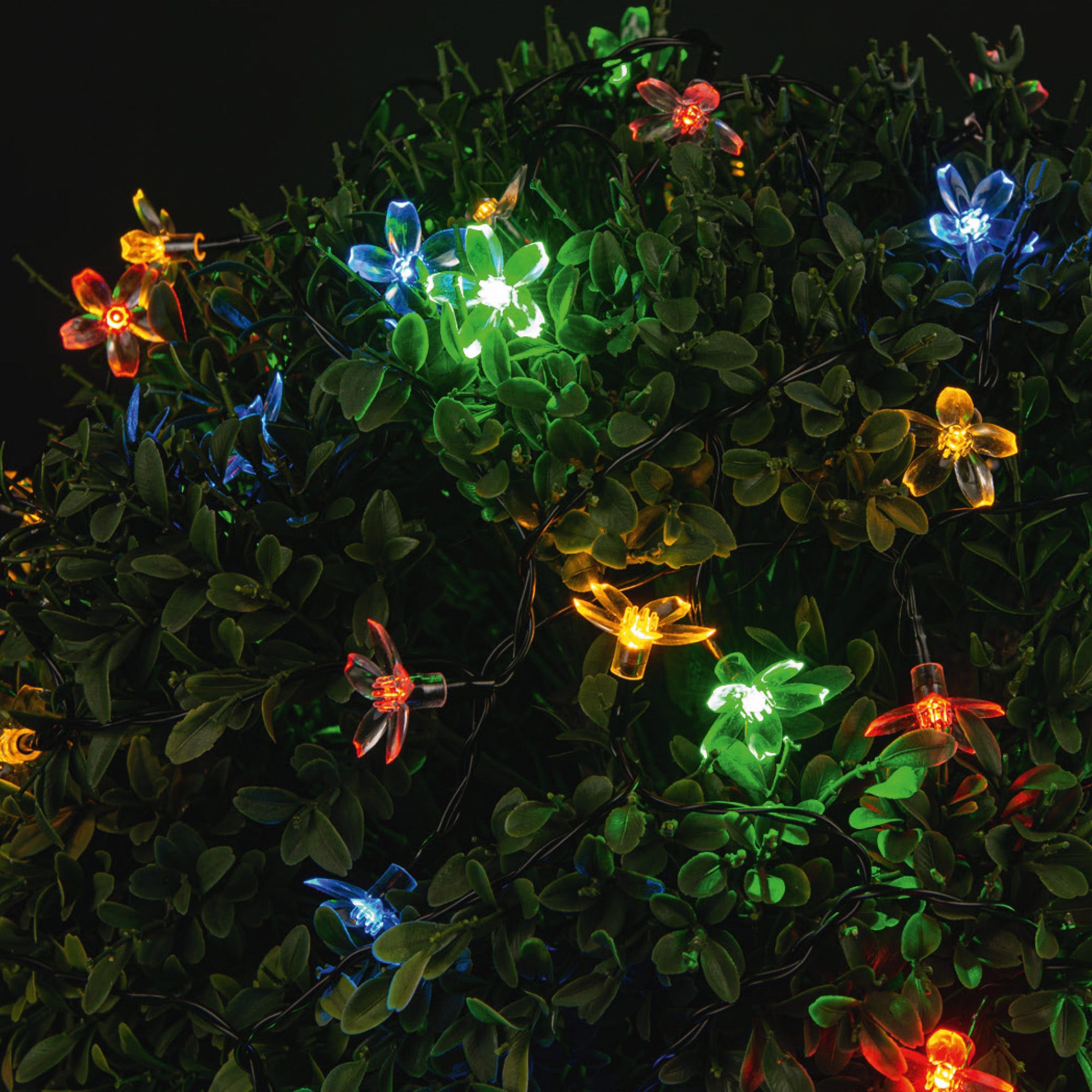 Solar-Lichterkette mit Blumen, ca. 2m