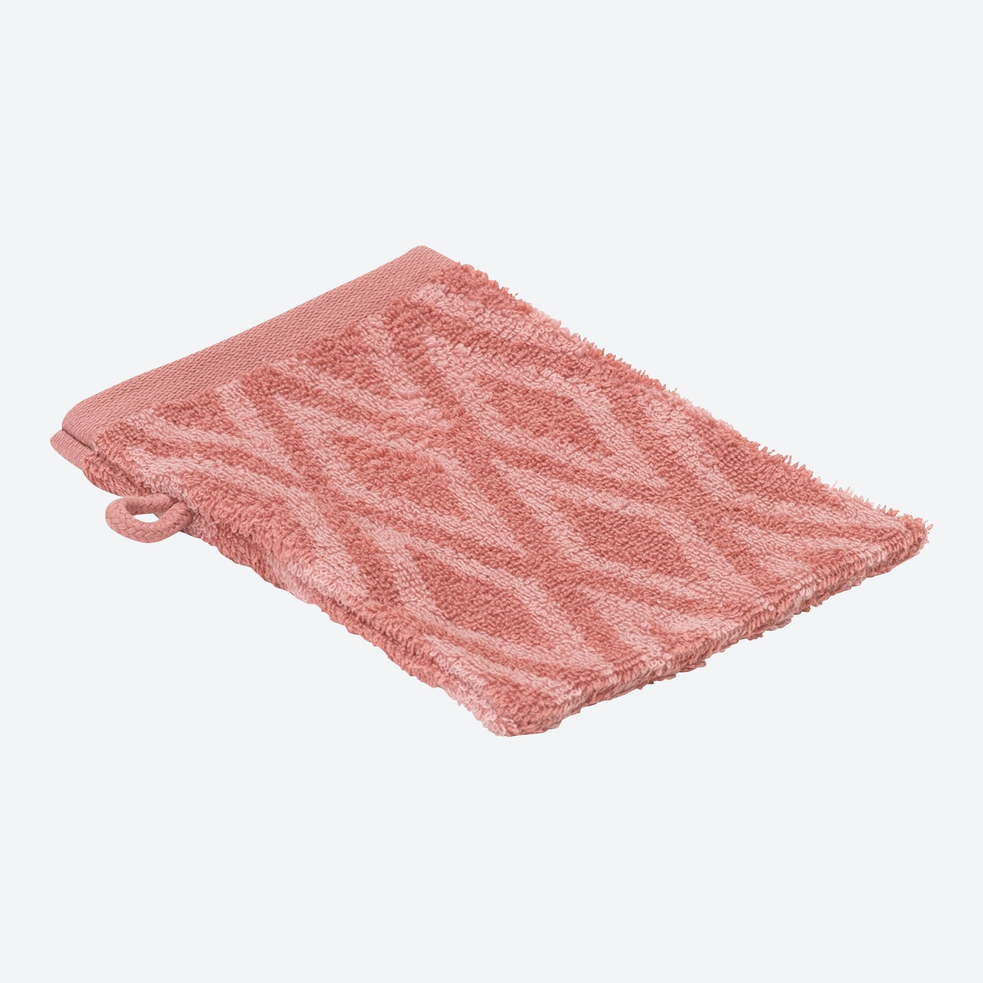 Waschhandschuh mit Jacquard-Rautenmuster, 16x21cm