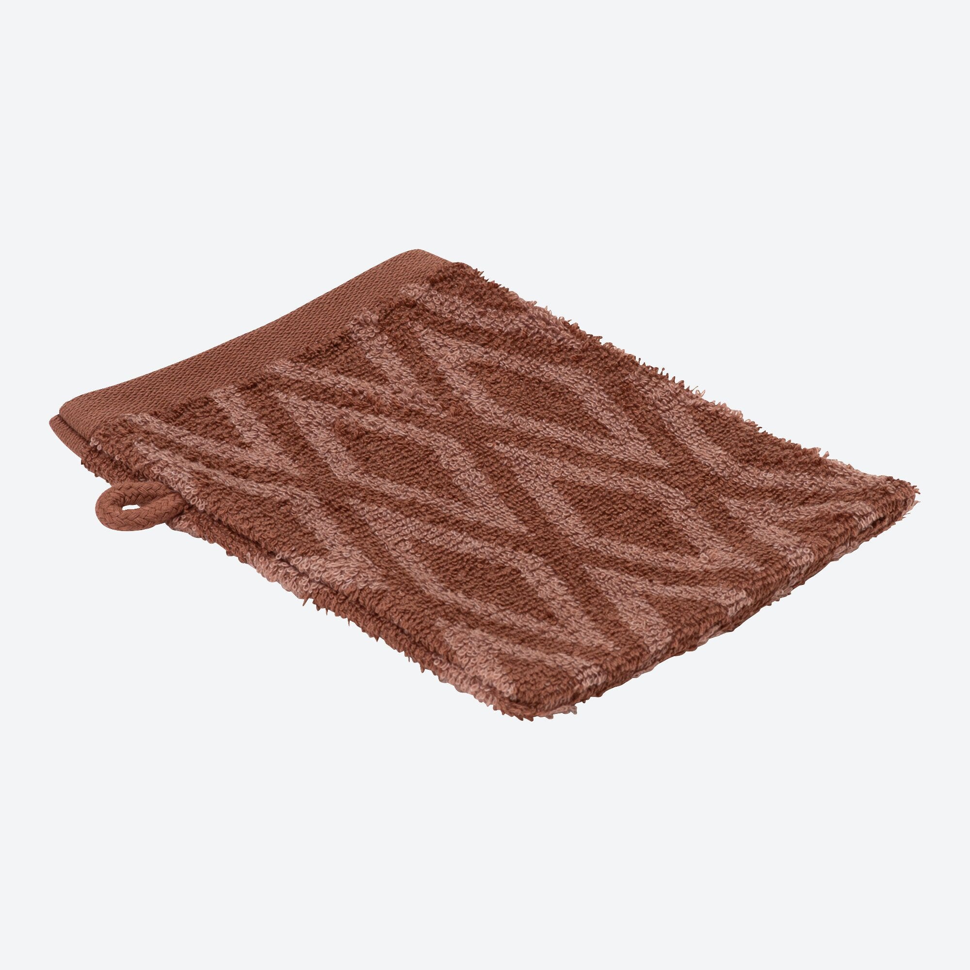Waschhandschuh mit Jacquard-Rautenmuster, 16x21cm