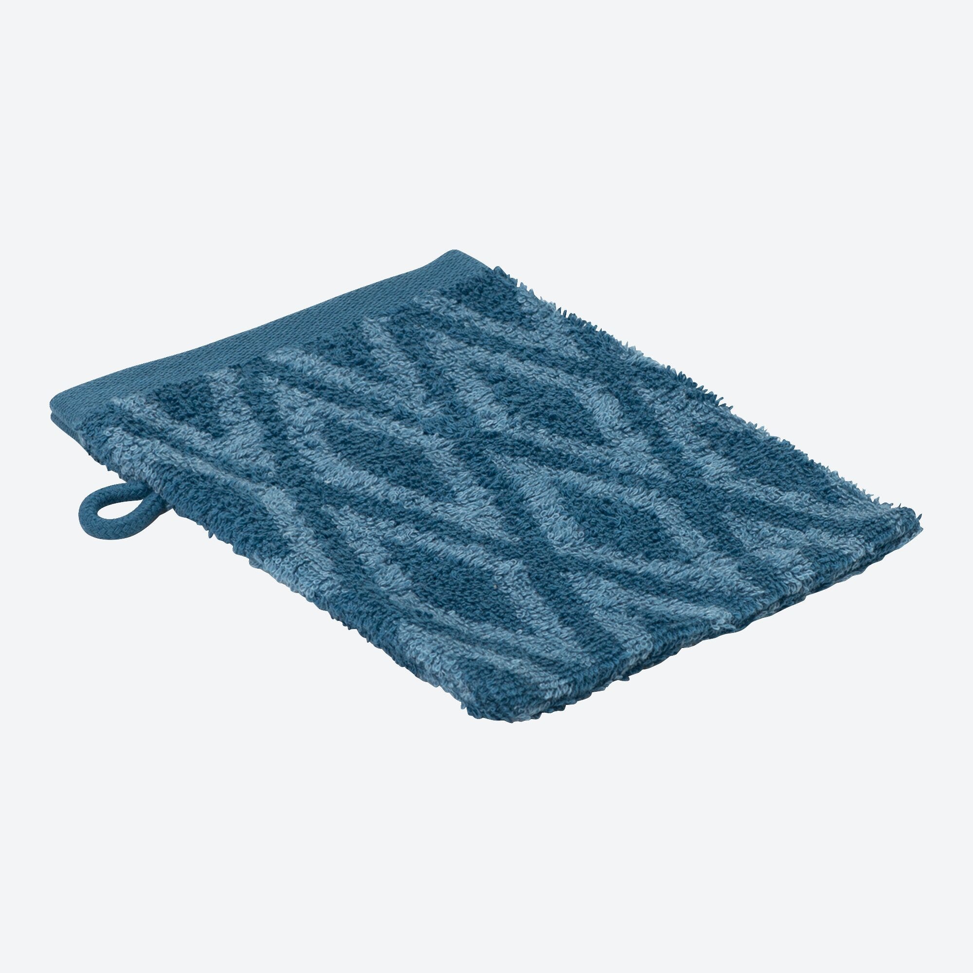 Waschhandschuh mit Jacquard-Rautenmuster, 16x21cm