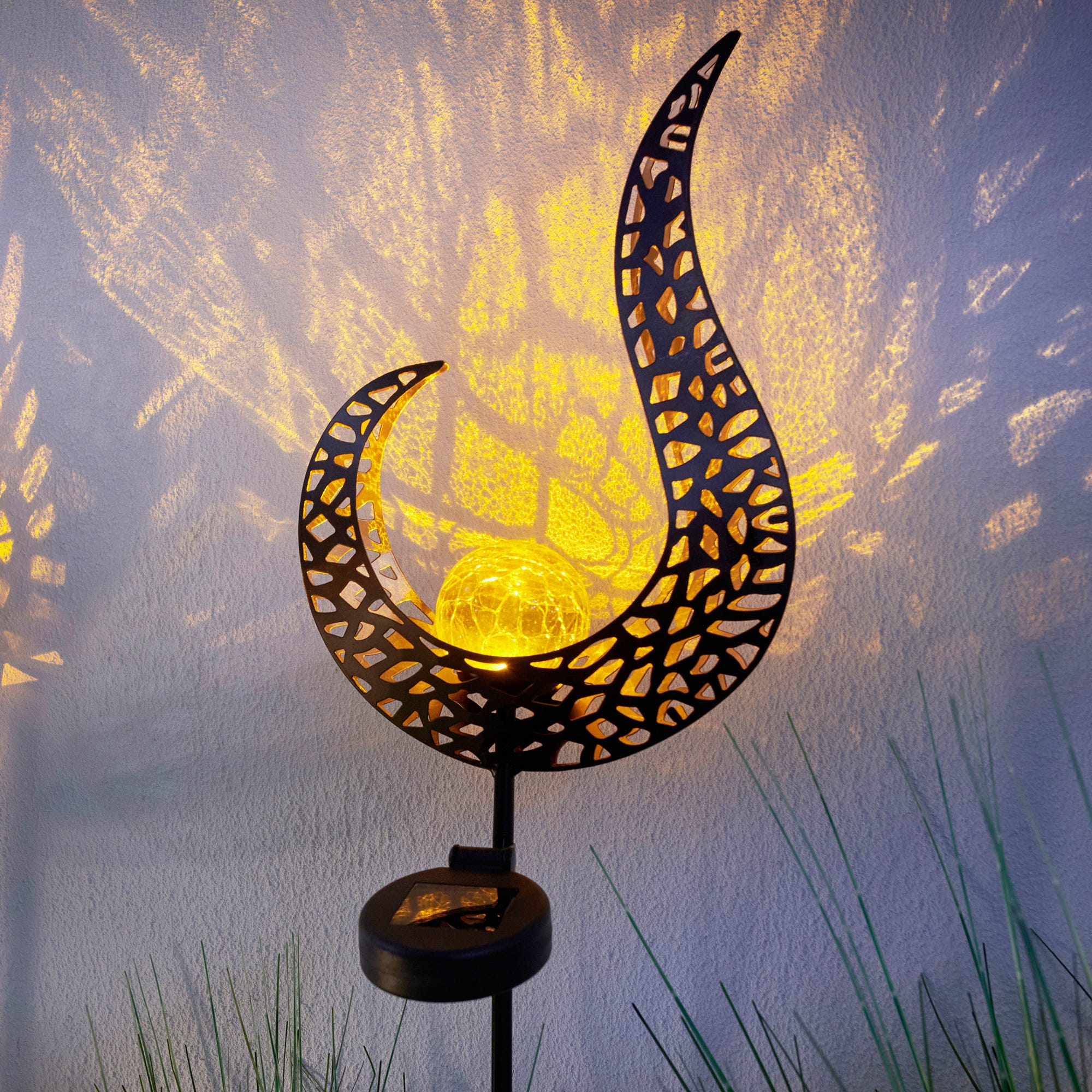 Solar-Stab "Flamme" mit Erdspieß, ca. 90cm