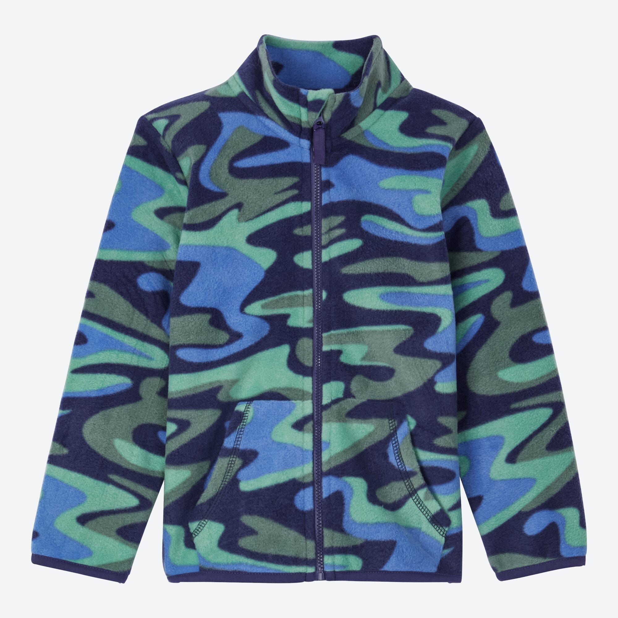 Jungen-Fleecejacke mit Camouflage-Muster