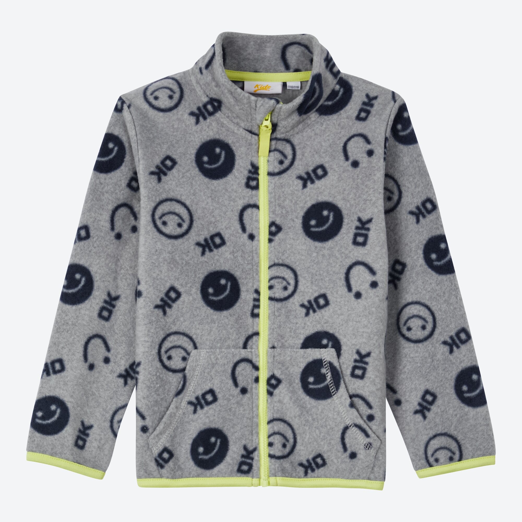 Jungen-Fleecejacke mit Smiley-Muster