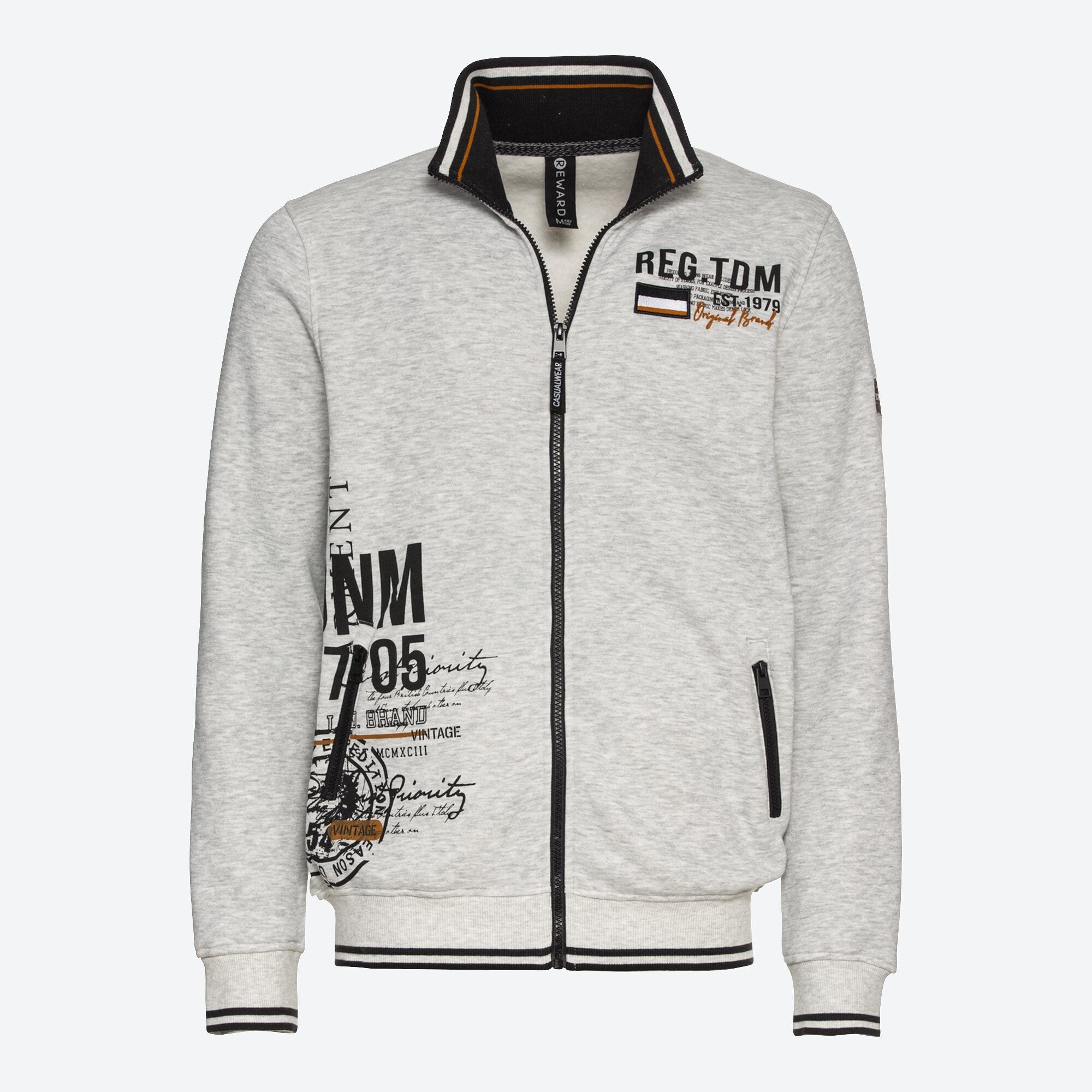 Herren-Sweatjacke mit Applikationen